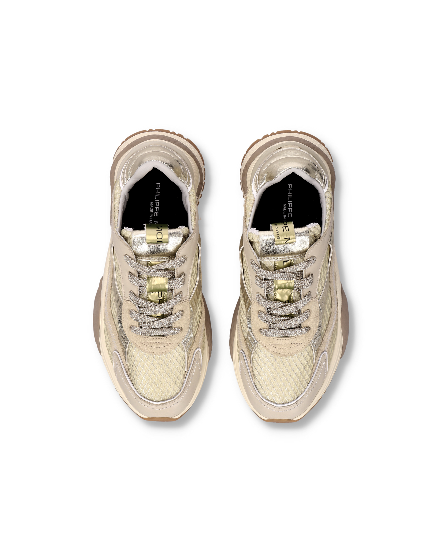 Sneakers Odeon Tennis Donna, Beige Oro