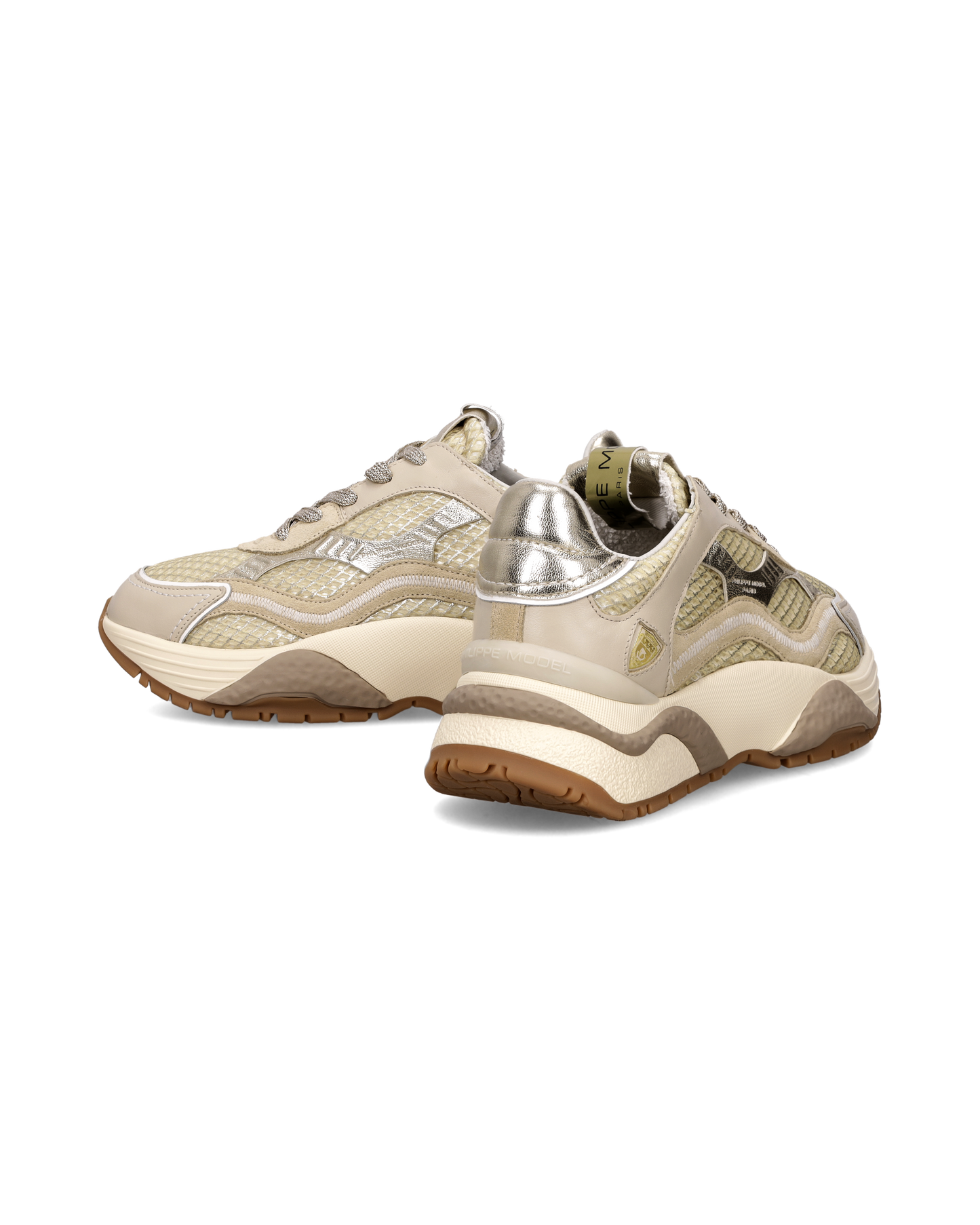 Sneakers Odeon Tennis Donna, Beige Oro