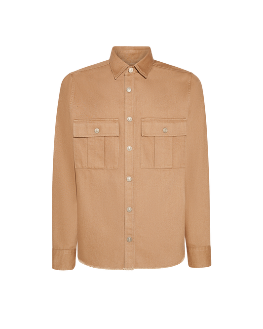 Camisa de algodón para hombre - Verde caqui