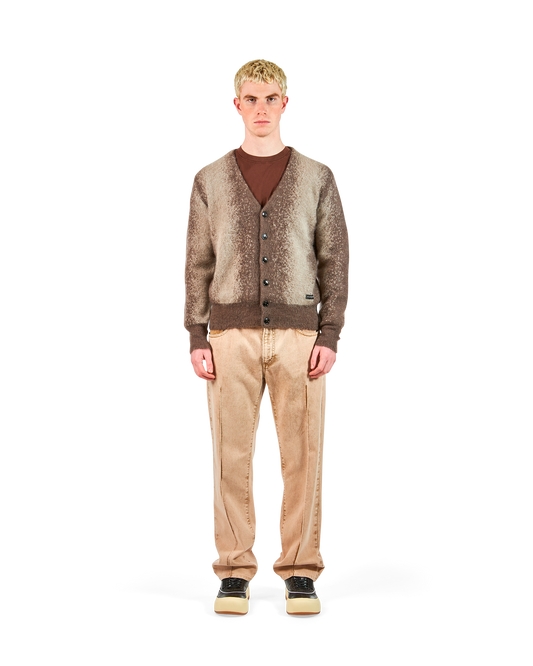 Cardigan Marrone e Beige da Uomo 