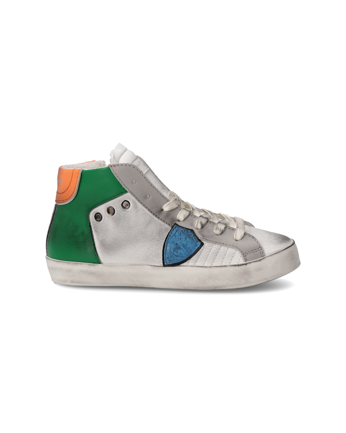 Sneakers Paris Tennis Kids, White Green Orange