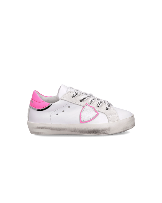 Sneaker Prsx Baby, Bianco Fuchsia