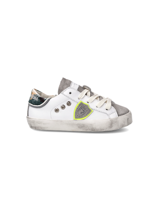 Sneakers Prsx Baby, Bianco Fluo e Verde