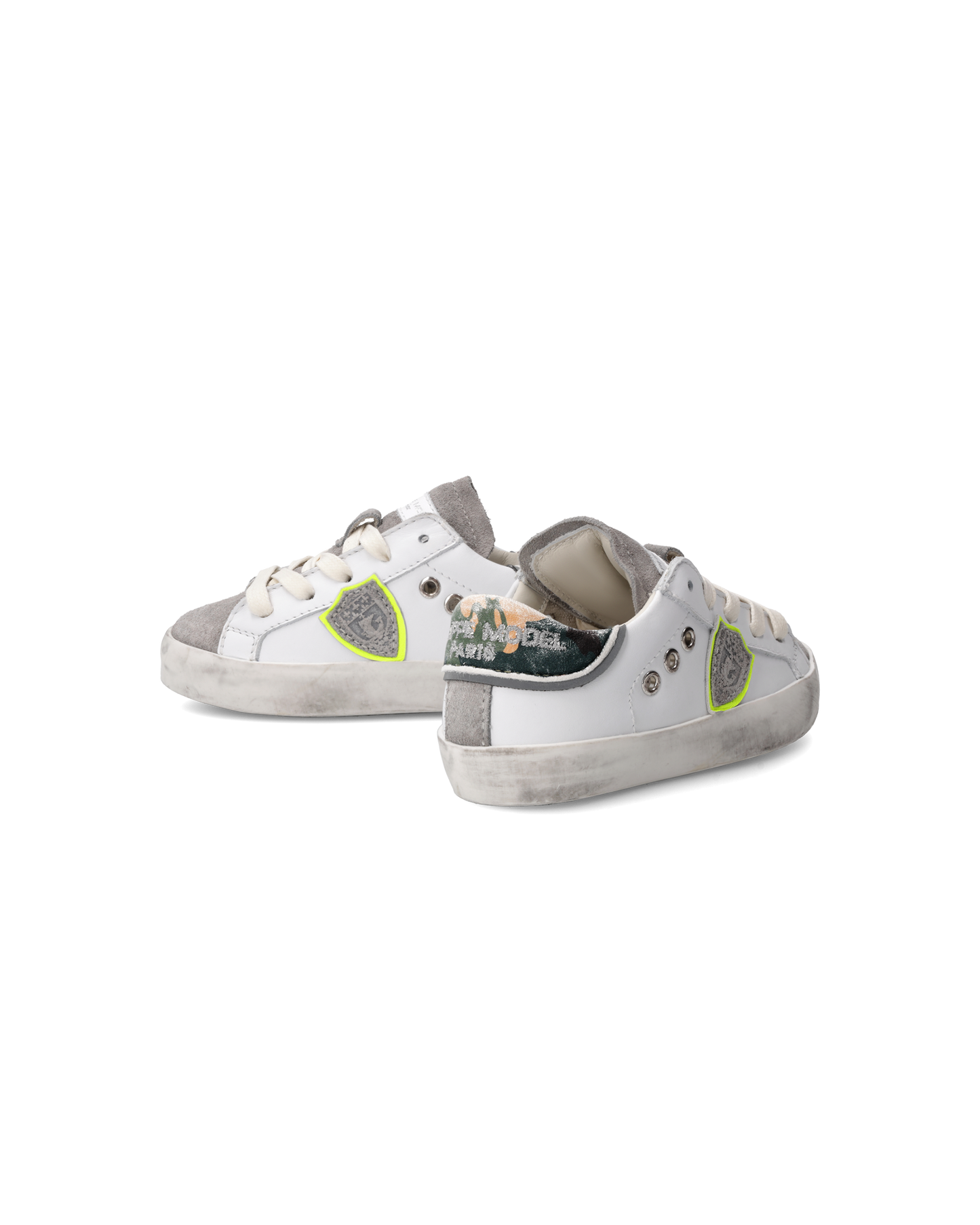 Sneakers Prsx Baby, Bianco Fluo e Verde