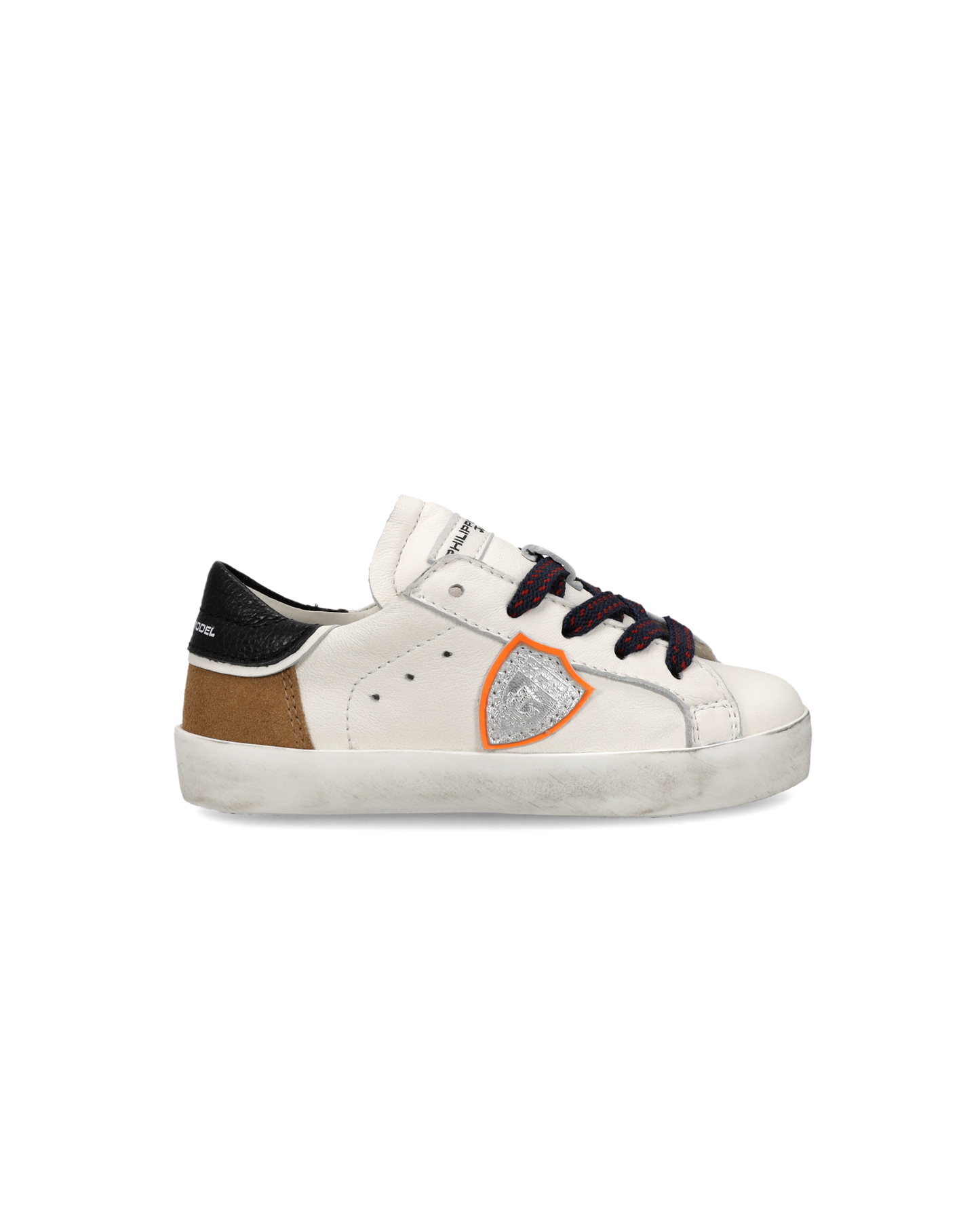 Sneaker Prsx Baby, Bianco Cognac Nero
