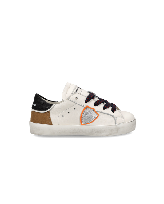 Sneaker Prsx Baby, Bianco Cognac Nero