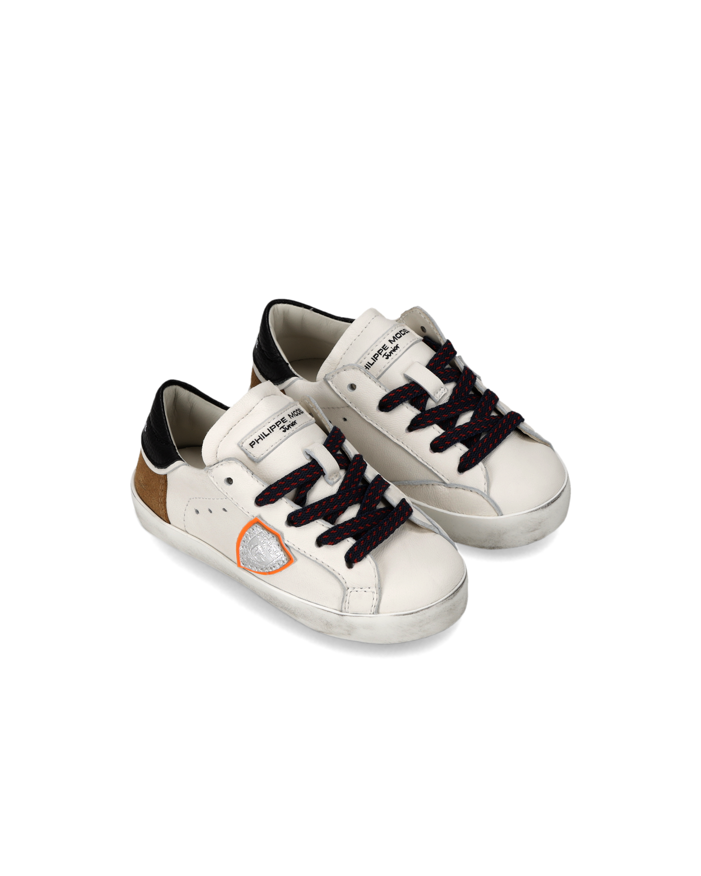 Sneaker Prsx Baby, Bianco Cognac Nero