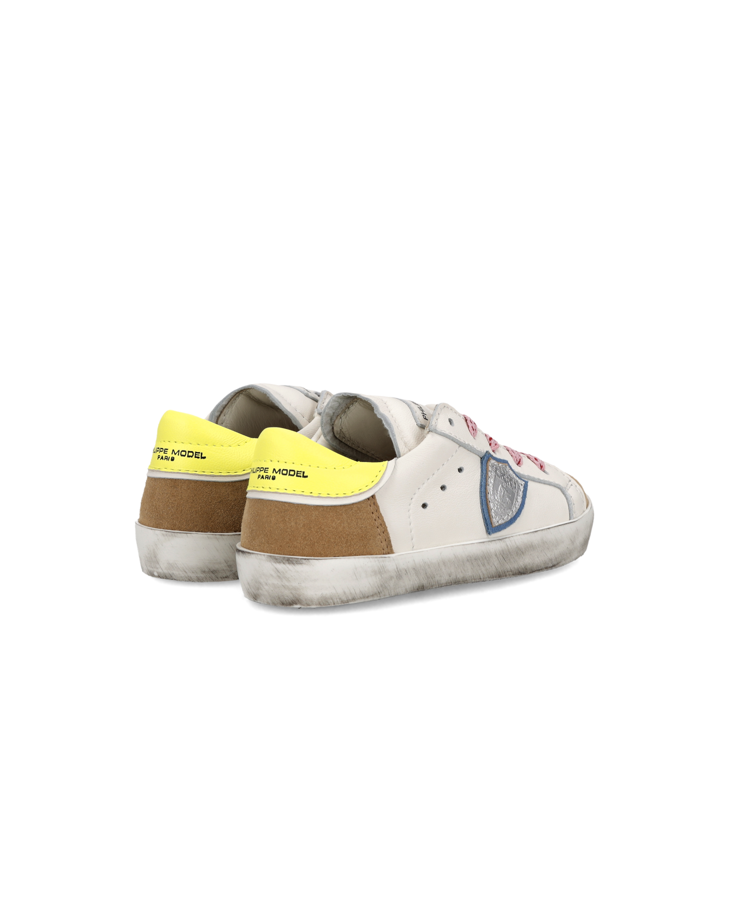 Sneaker Prsx Baby, White Cognac Neon Yellow