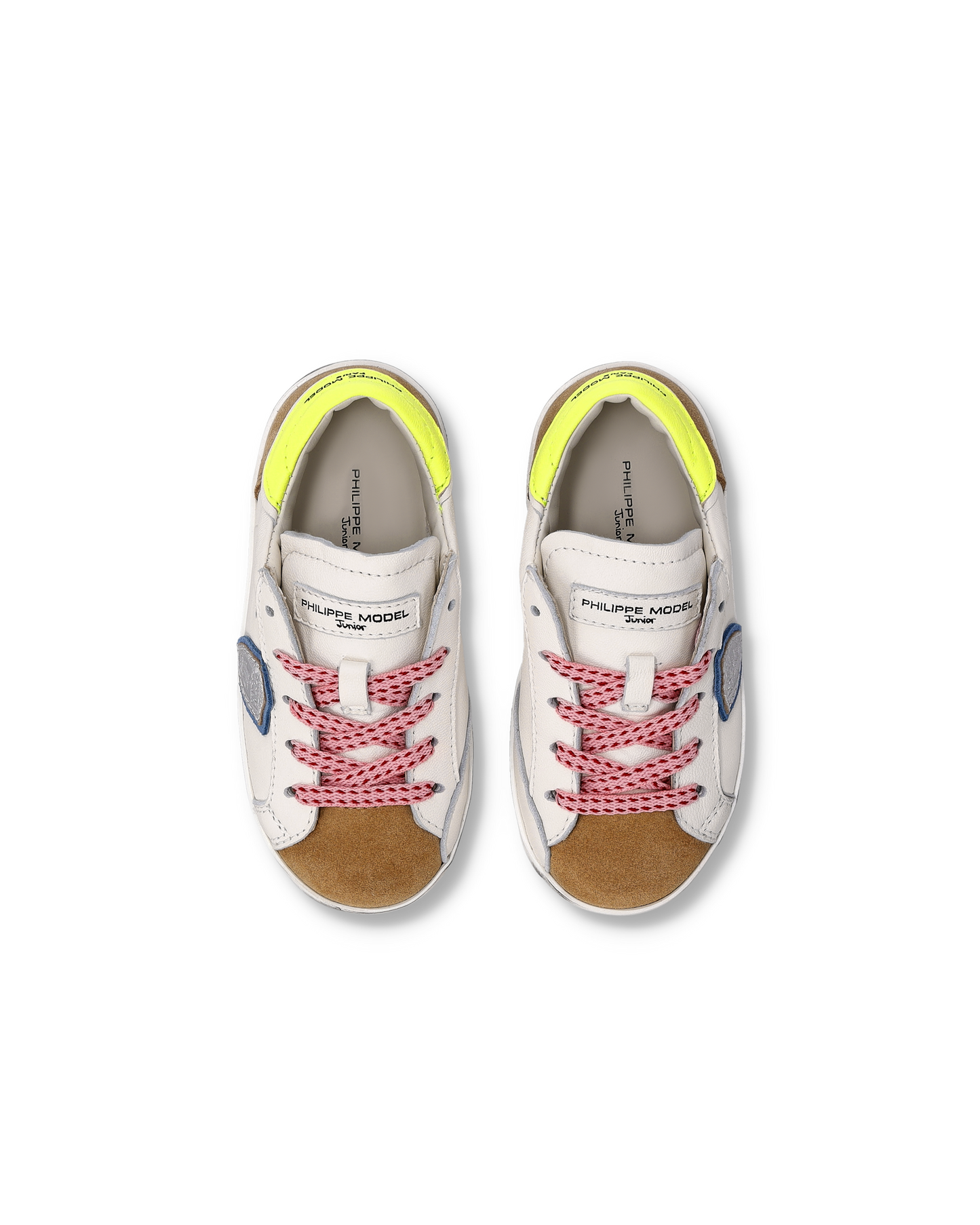 Sneaker Prsx Baby, White Cognac Neon Yellow