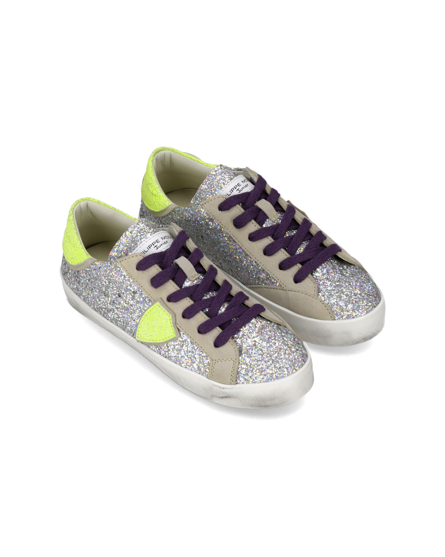 Sneaker Prsx Kids, Argento Fluo
