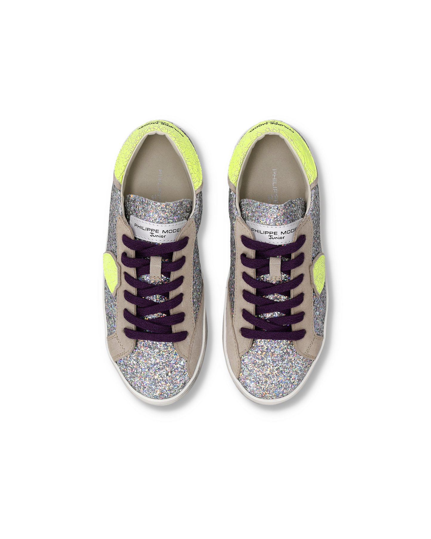 Sneaker Prsx Kids, Argento Fluo