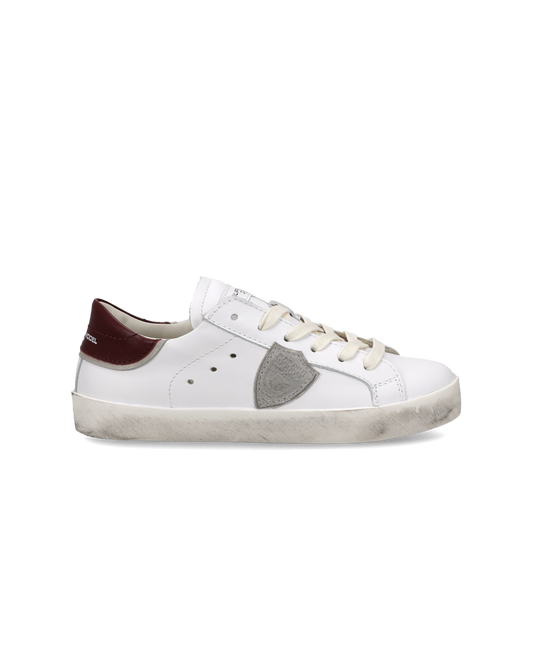 Sneaker Prsx Kids, Bianco Bordeaux