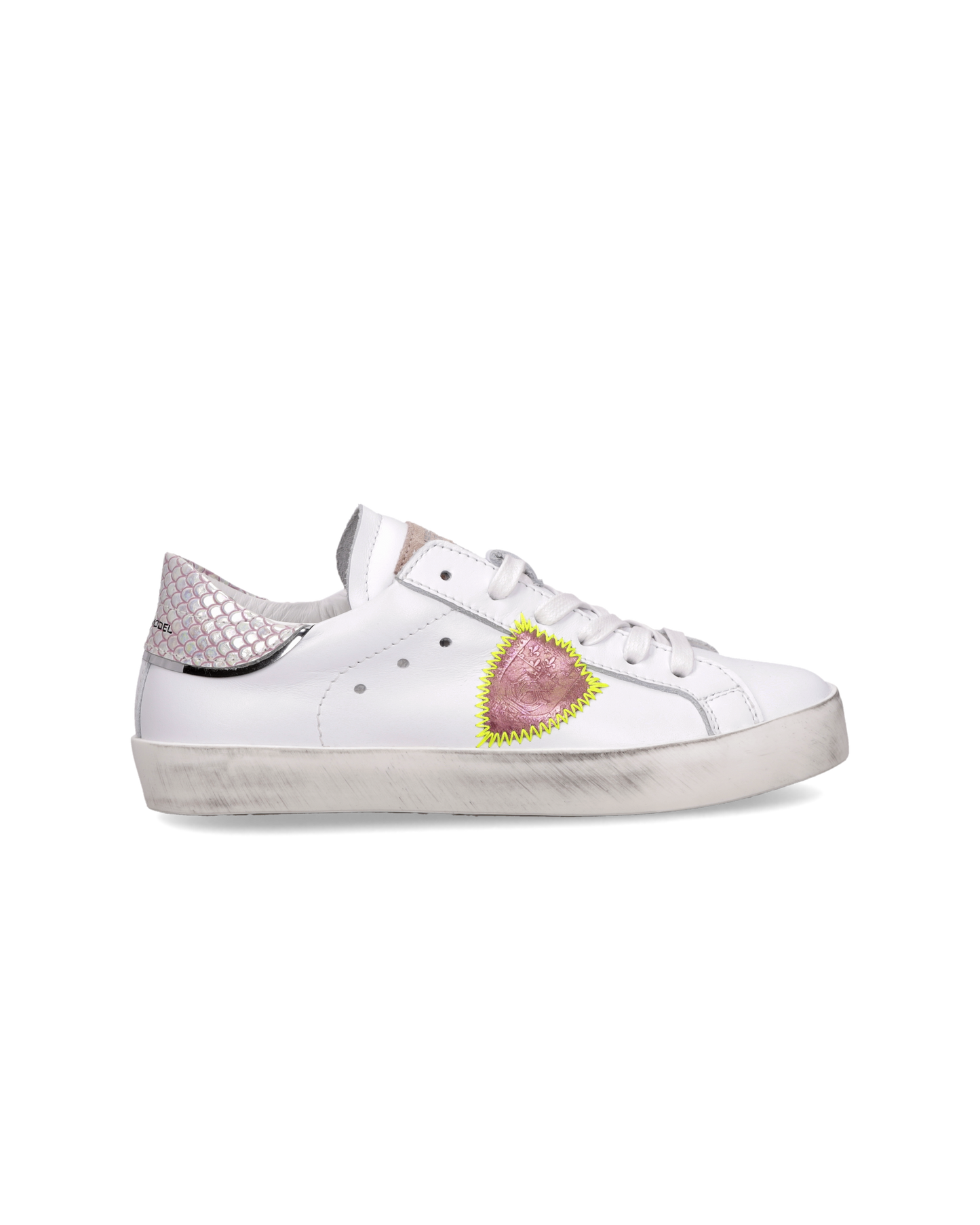 Sneaker Prsx Kids, Bianco Rosa