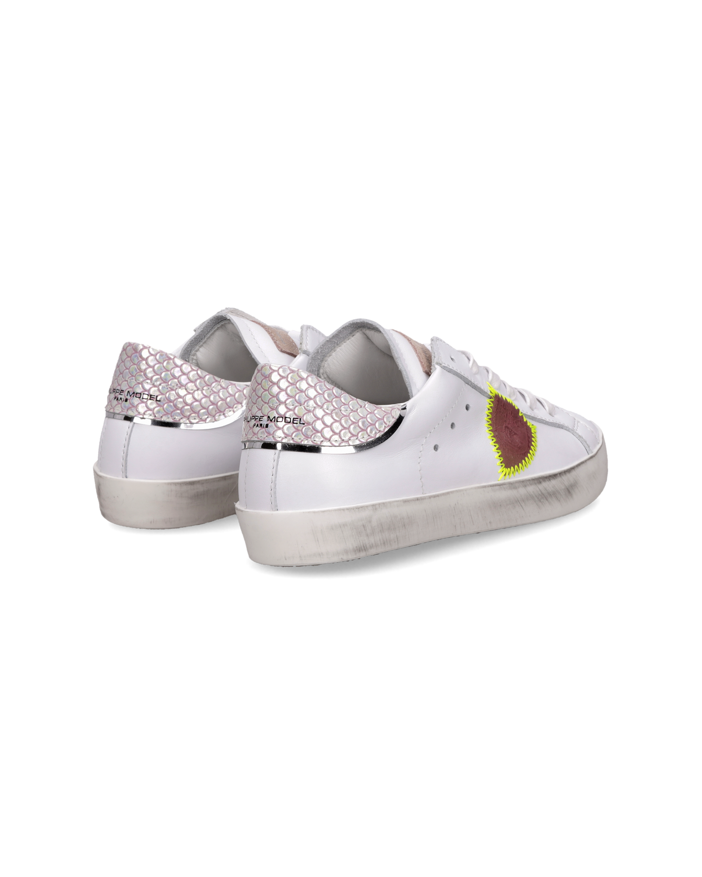 Sneaker Prsx Kids, Bianco Rosa