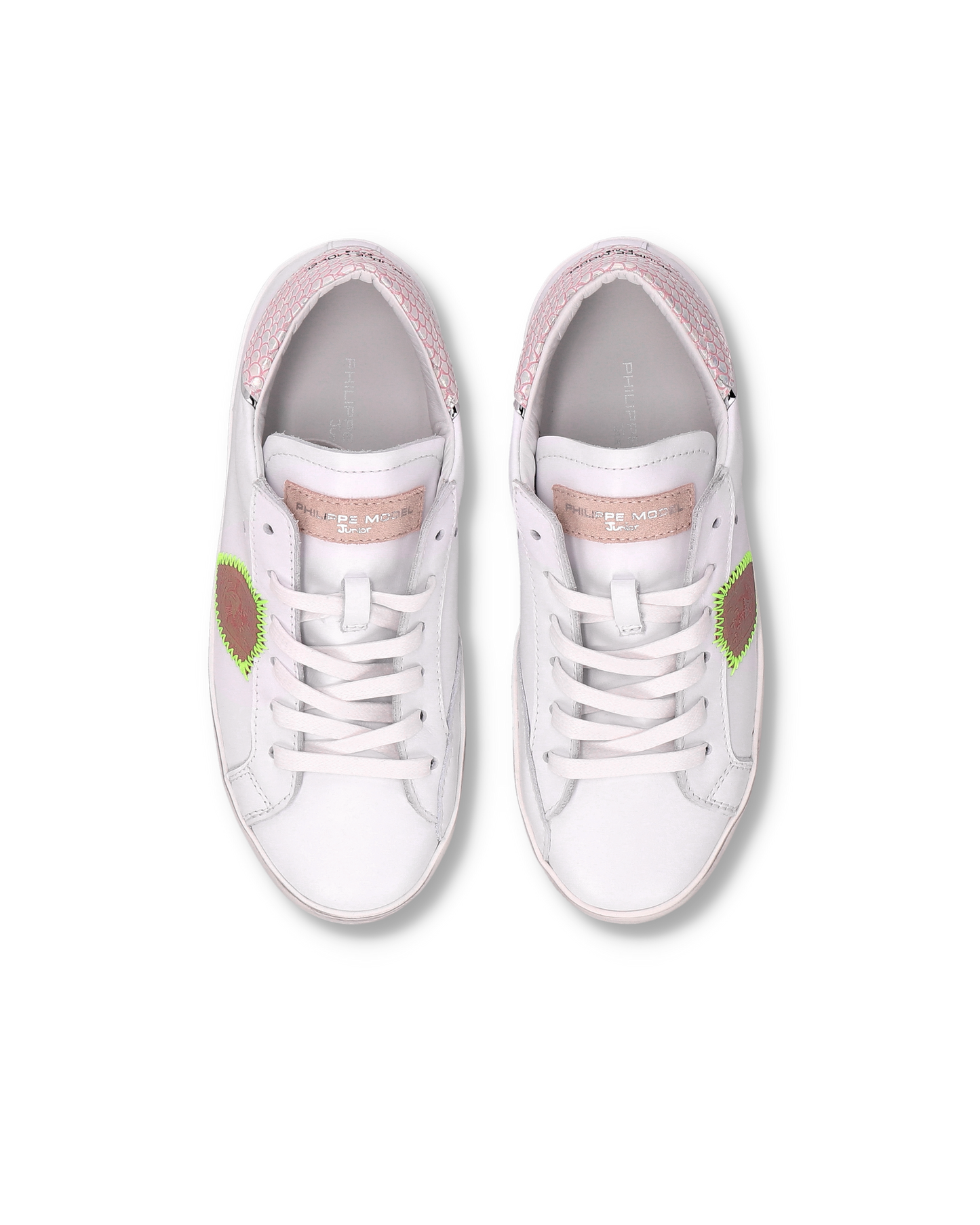 Sneaker Prsx Kids, Bianco Rosa
