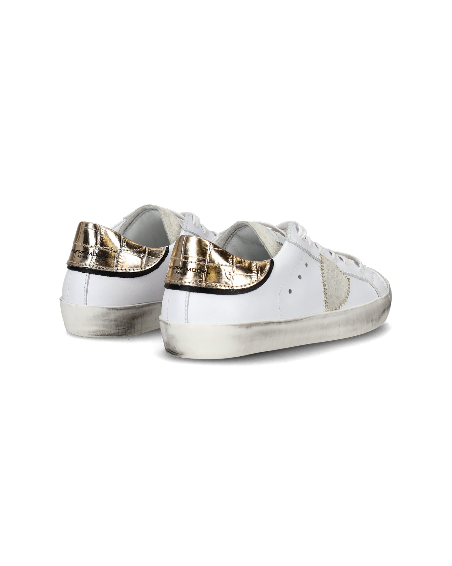 Sneakers Paris da Bambini Oro in Pelle