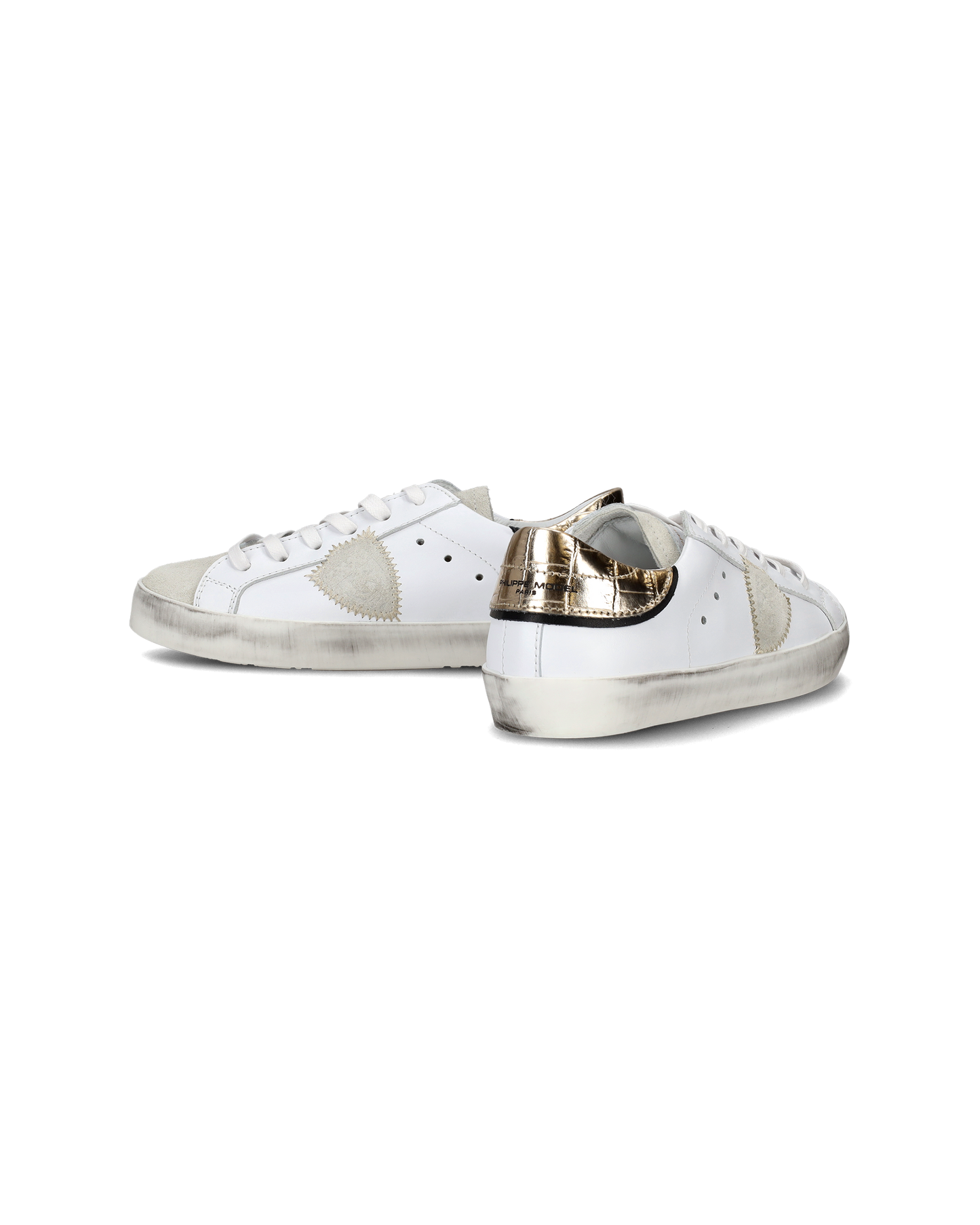 Sneakers Paris da Bambini Oro in Pelle