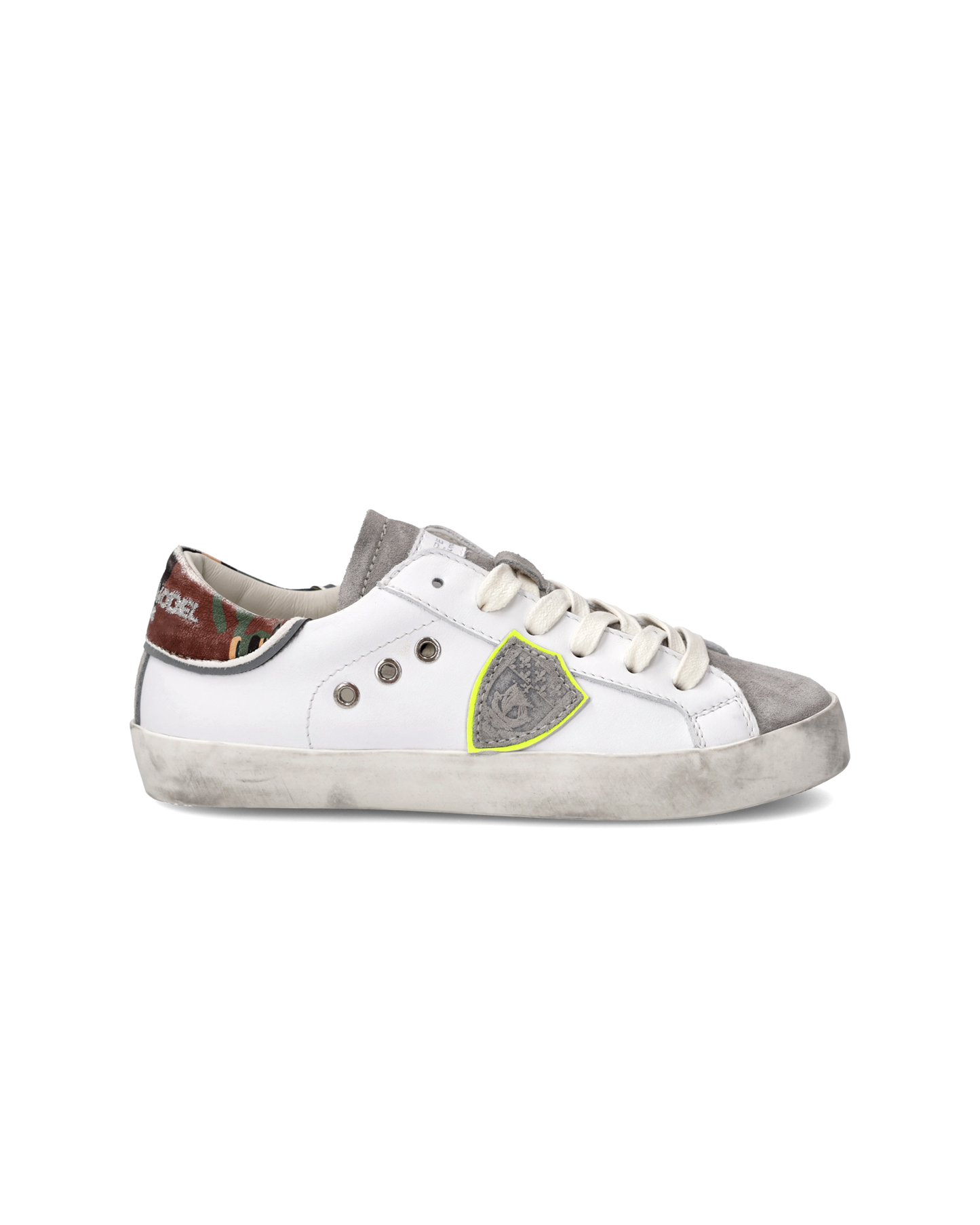 Sneakers Paris Tennis Kids, White Fluo Green