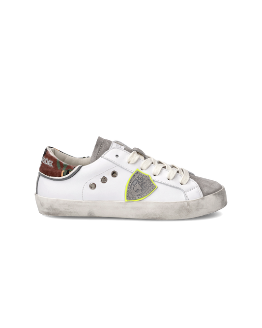 Sneakers Paris Tennis Kids, White Fluo Green