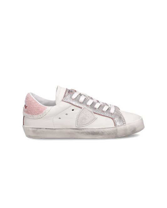Sneaker Prsx Kids, Bianco Rosa