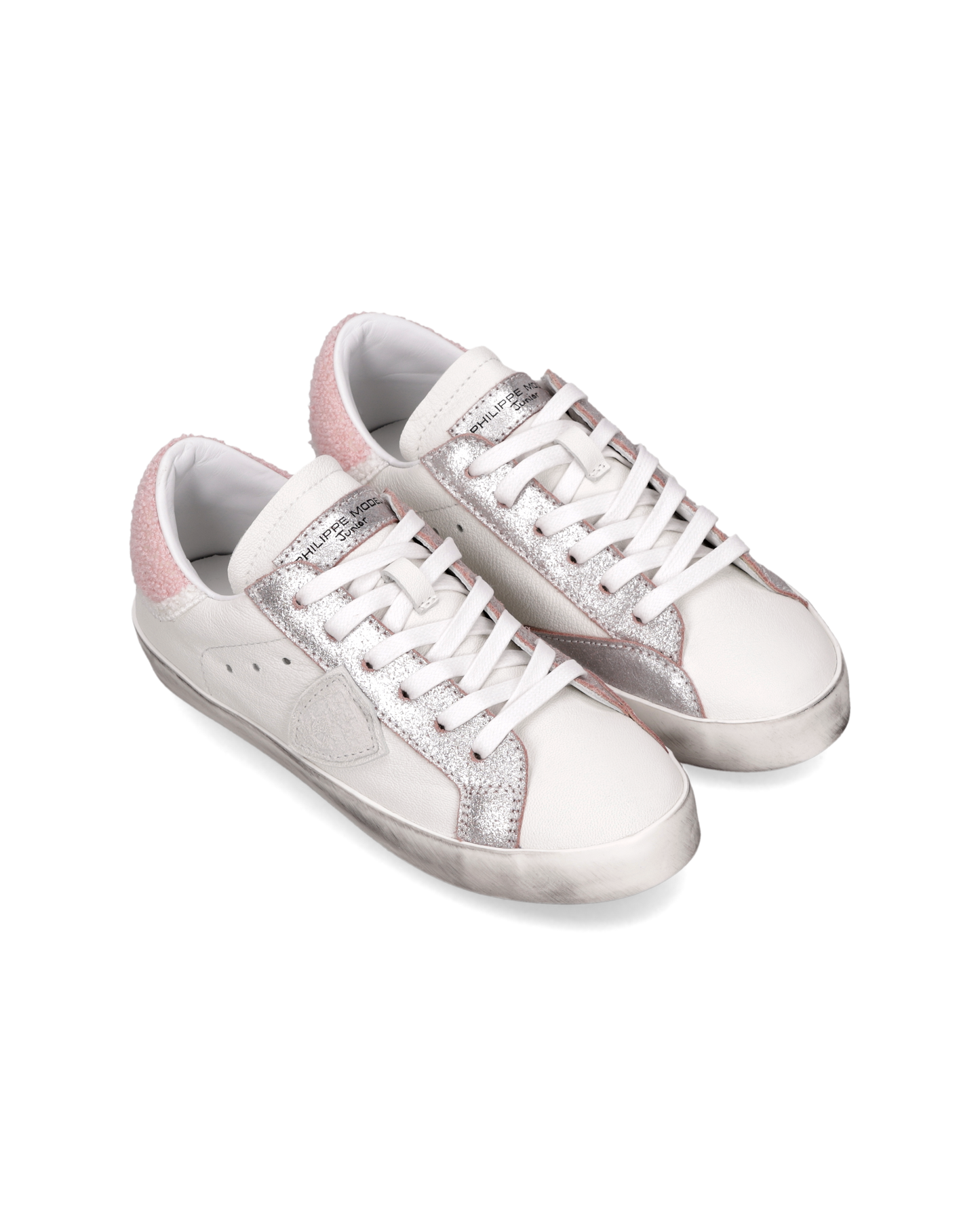 Sneaker Prsx Kids, Bianco Rosa