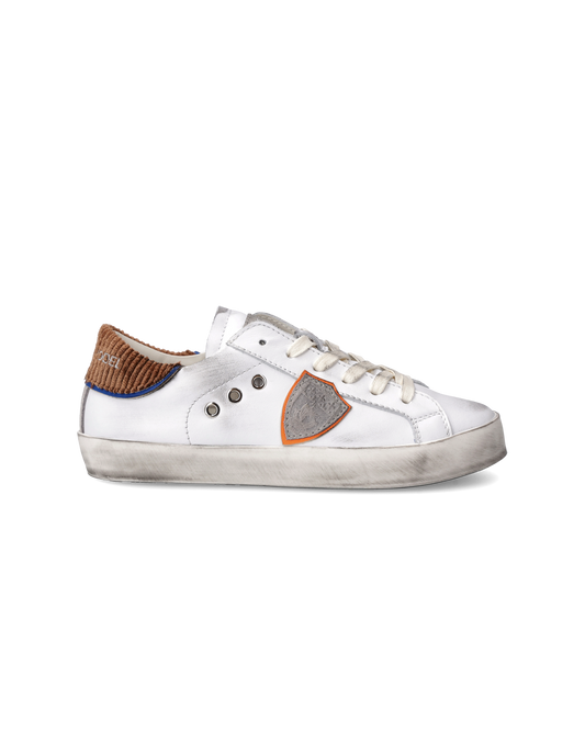 Sneakers Prsx Kids, Bianco e Marrone