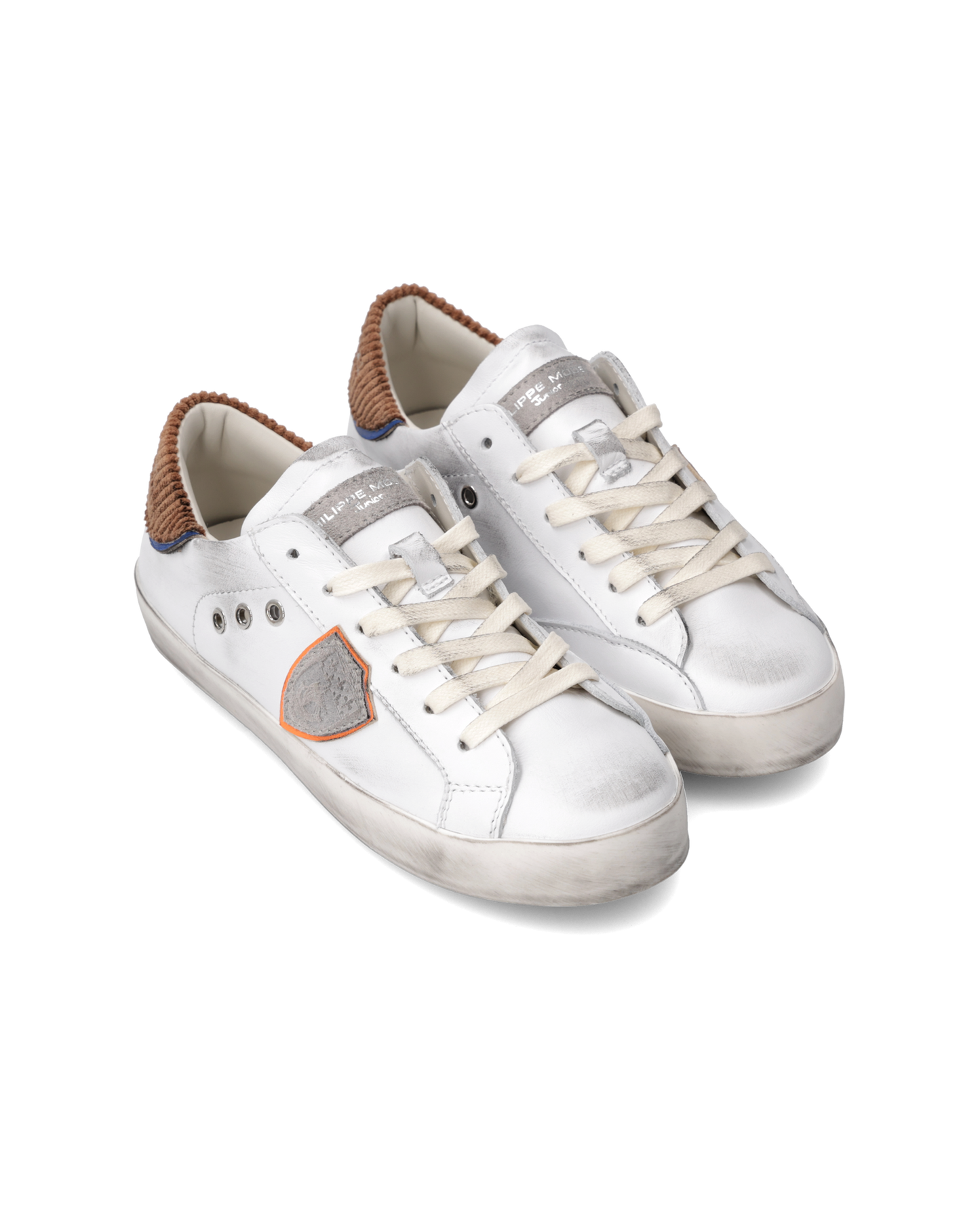 Sneakers Prsx Kids, Bianco e Marrone