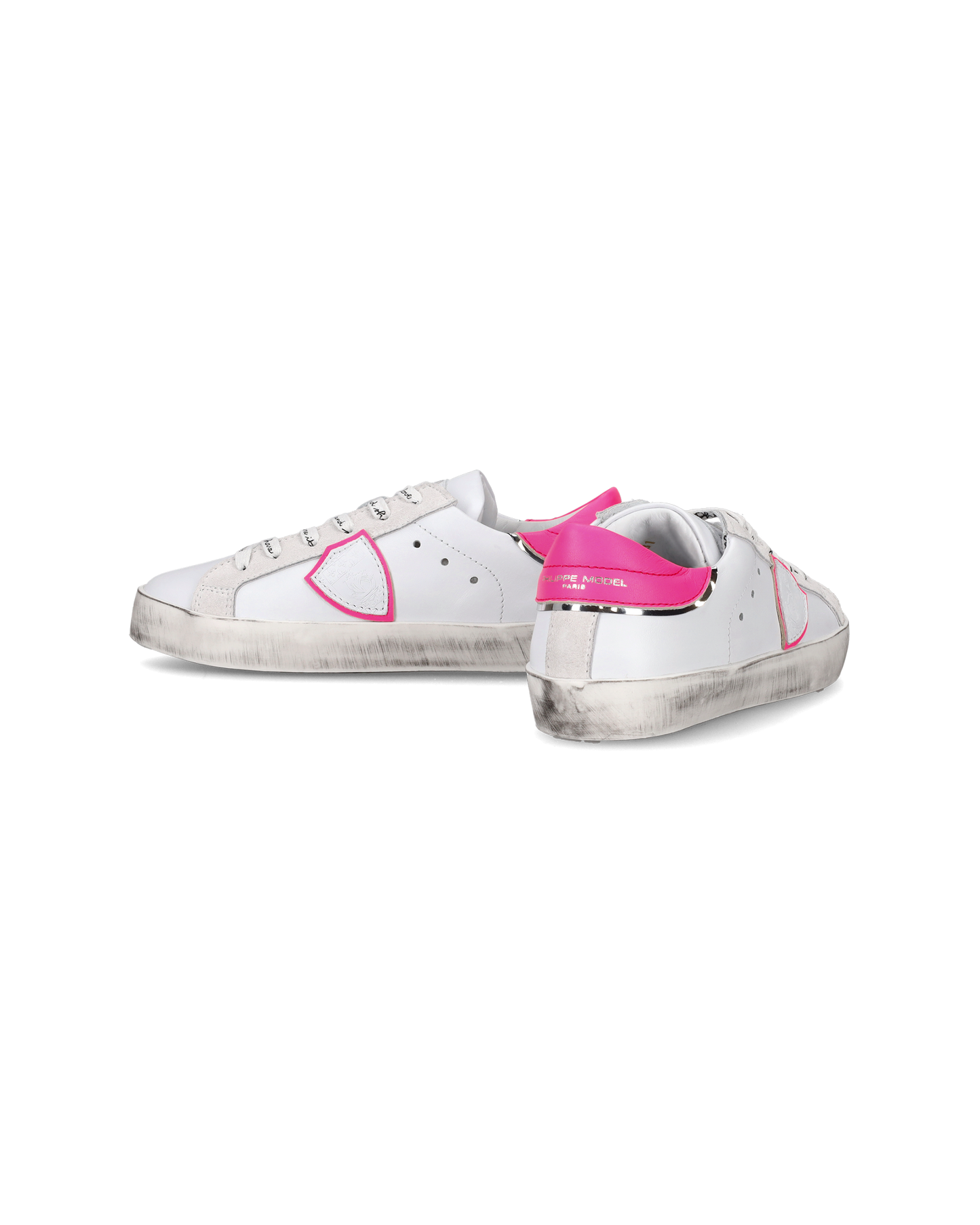 Sneakers Prsx basse da Bambini Bianche e Fucsia in Pelle