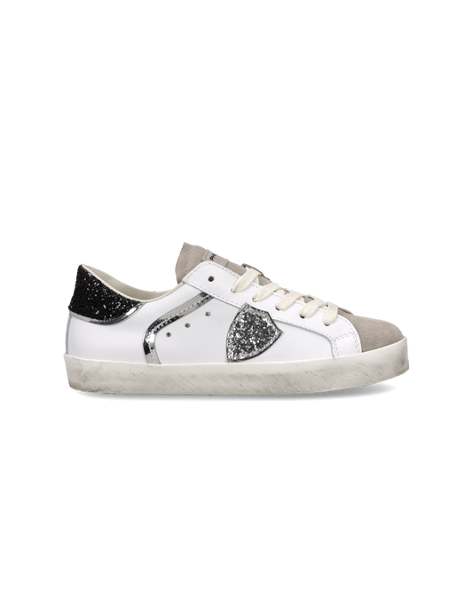 Sneaker Prsx Kids, Bianco Nero