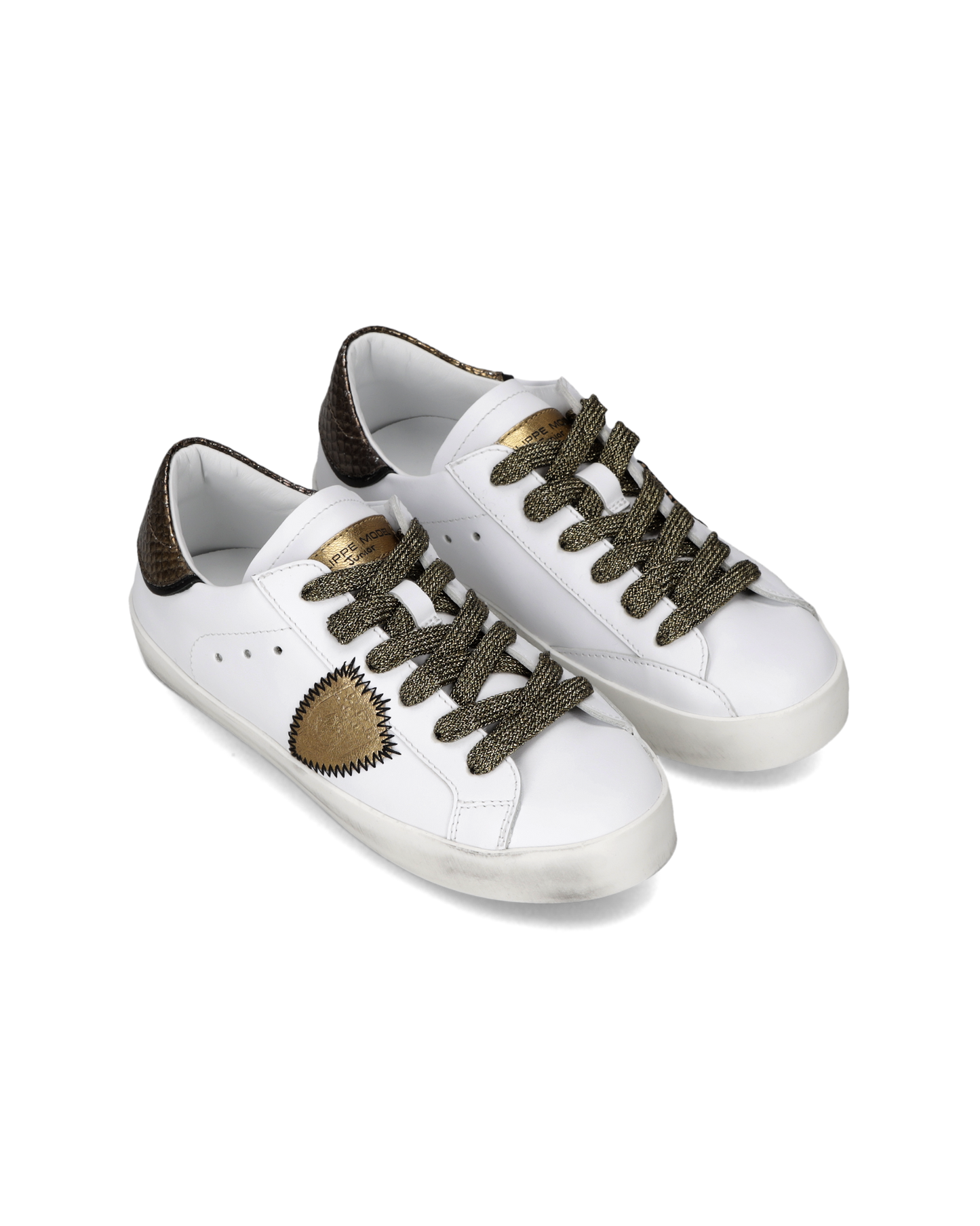 Sneaker Prsx Kids, Bianco Bronzo