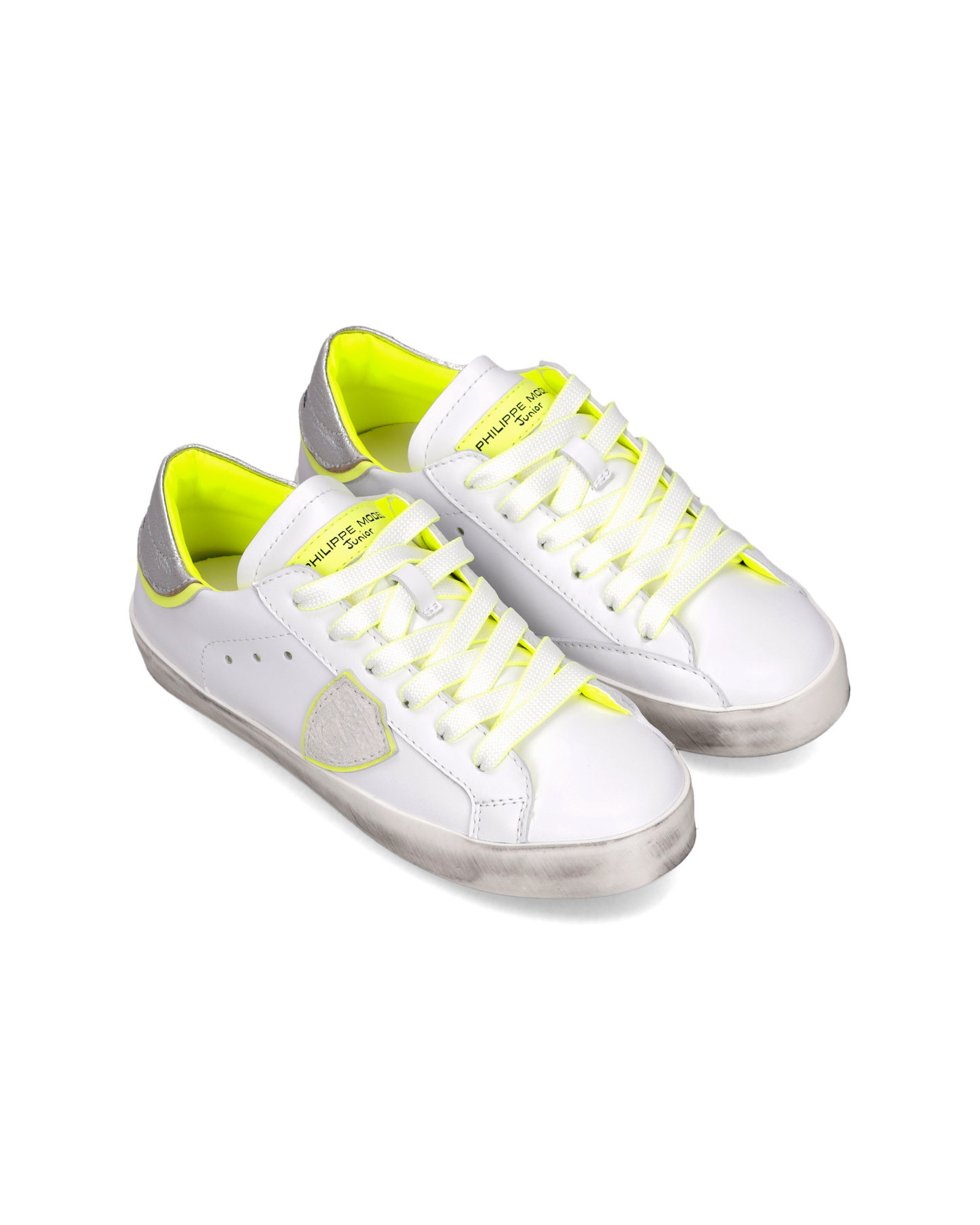 Sneaker Prsx Kids, Bianco Argento