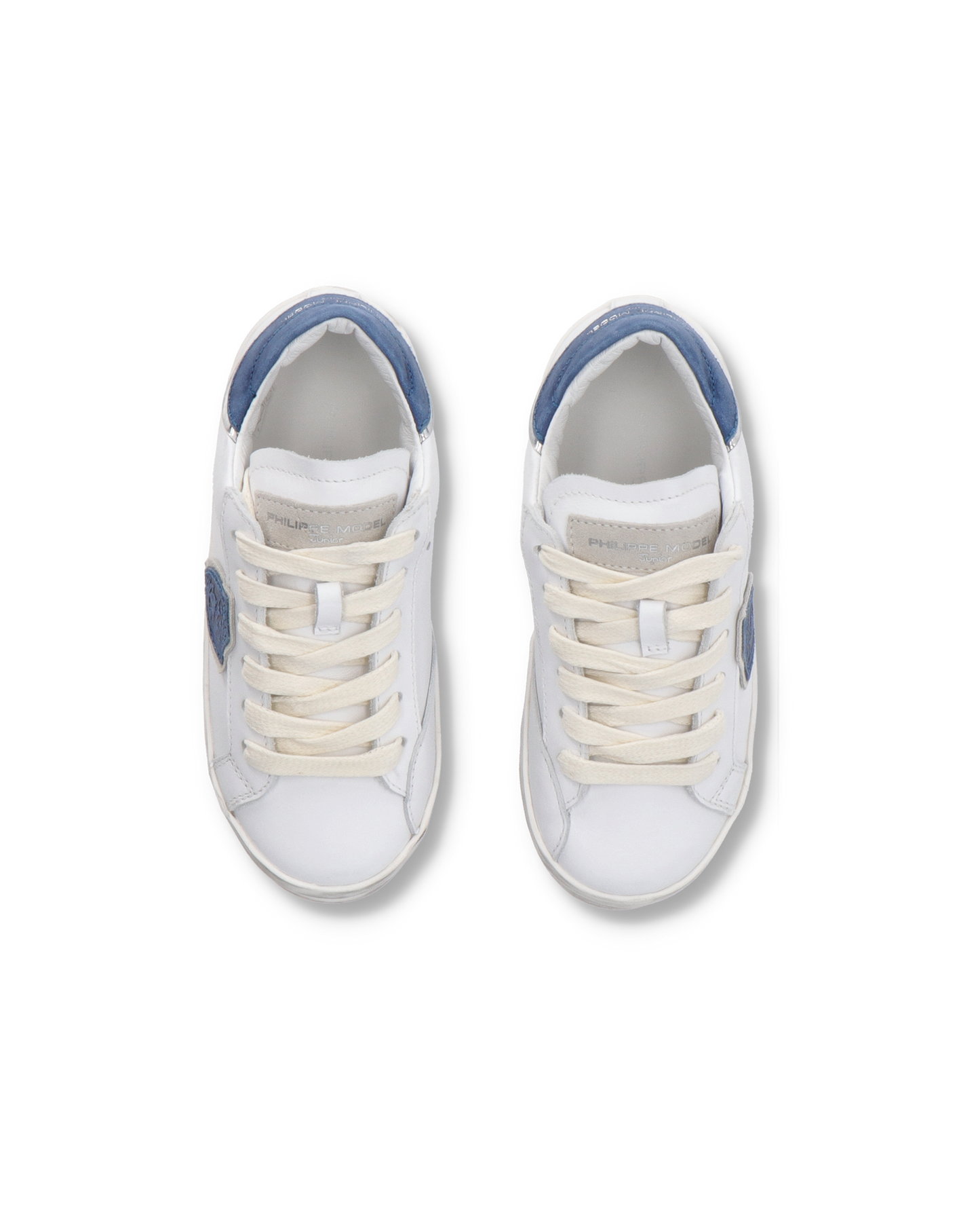 Sneakers Prsx basse da Bambini Bianche e Blu in Pelle