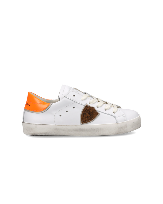 Zapatillas Prsx Kids, Blanco y Naranja Fluorescente