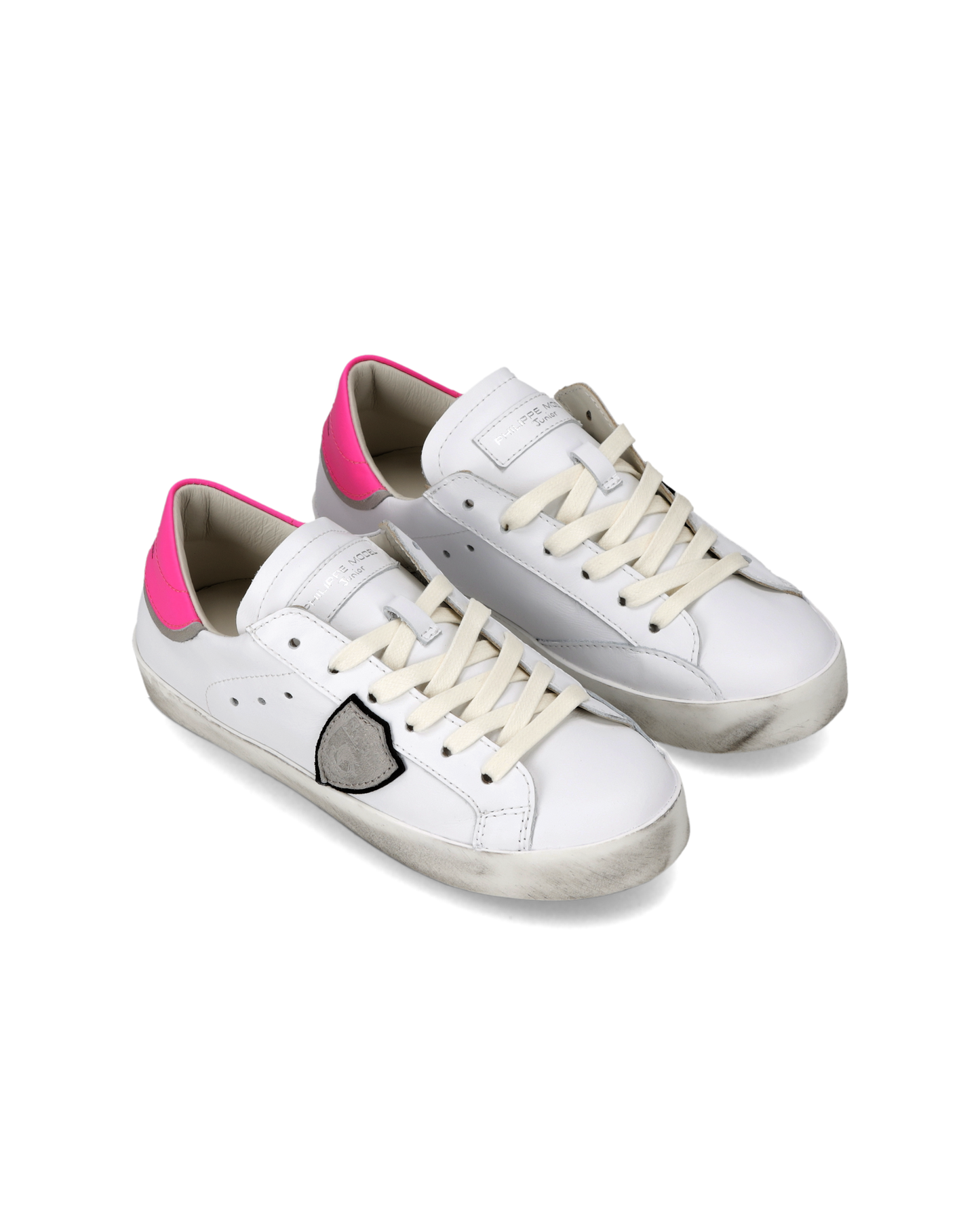 Sneaker Prsx Kids, Weiß Neonrosa