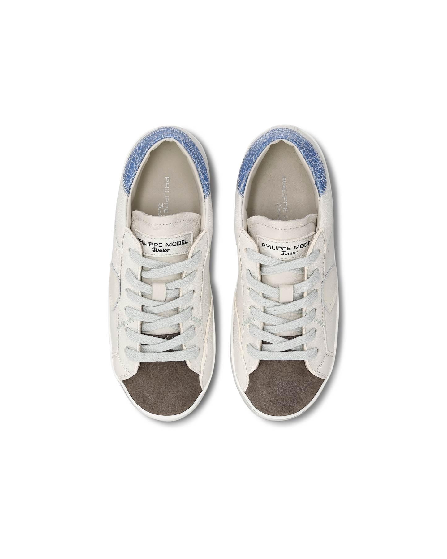 Baskets Prsx Kids, Blanc et Bleu Ciel