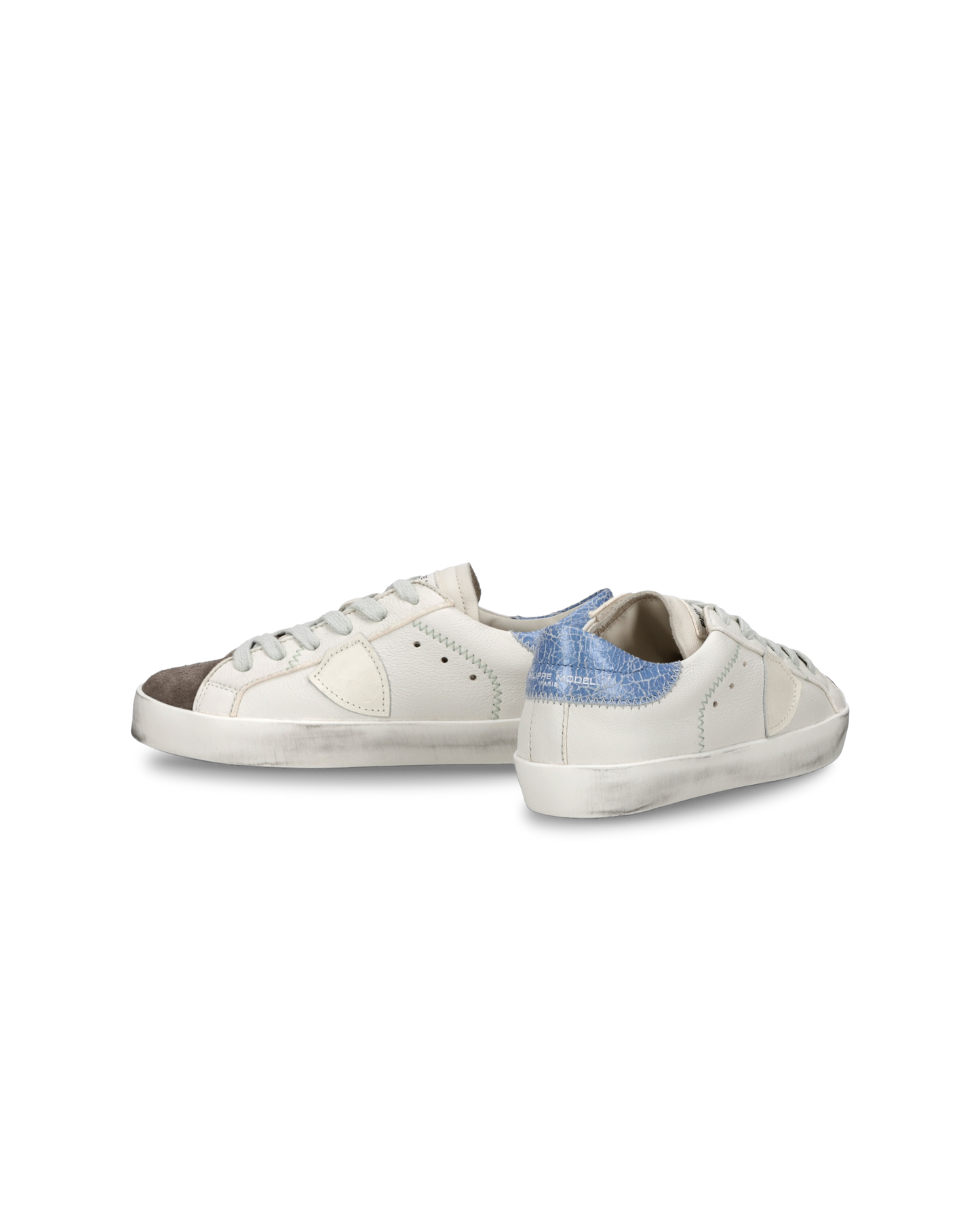 Baskets Prsx Kids, Blanc et Bleu Ciel