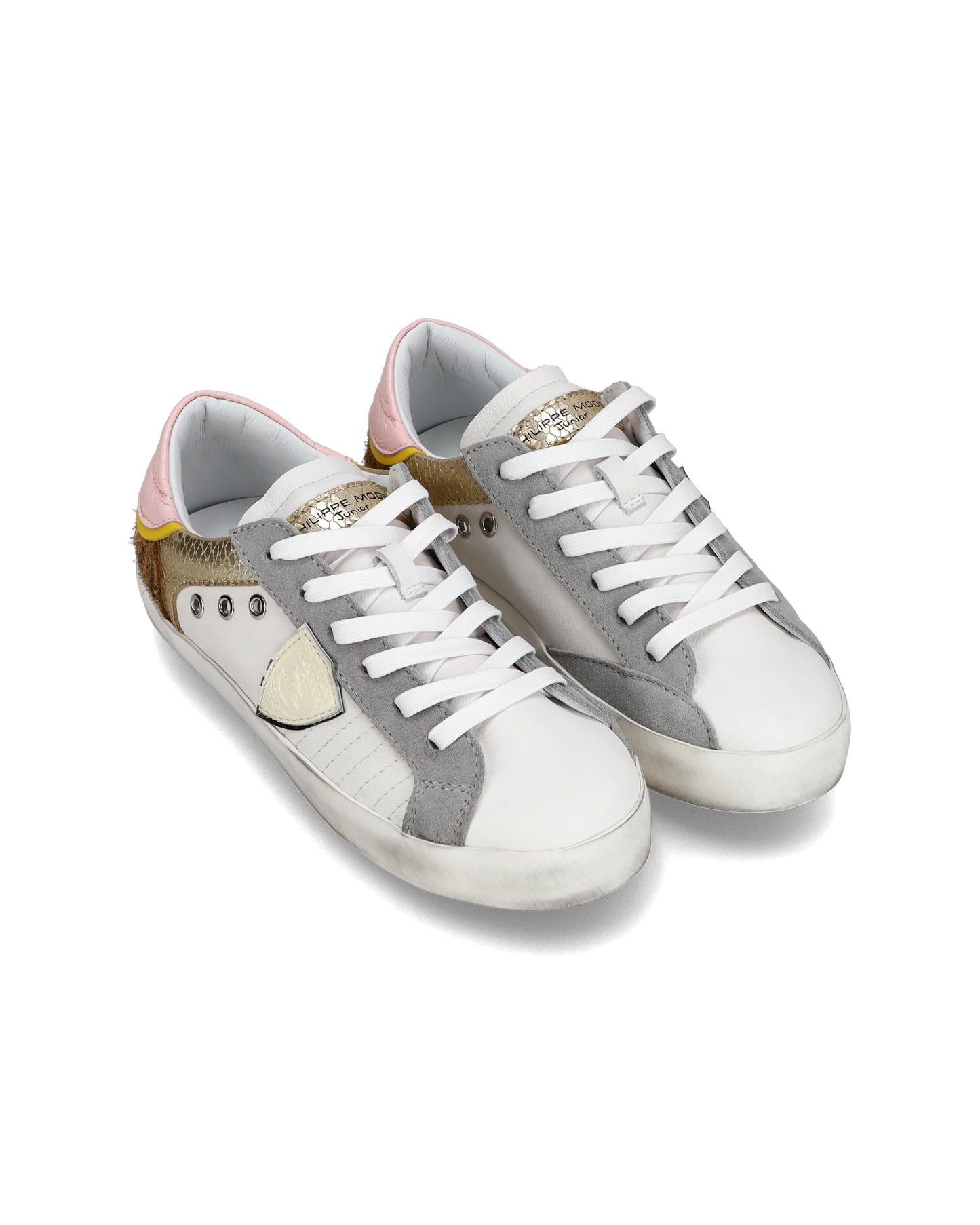 Sneakers basse Paris da Bambino in pelle, Bianco Cognac