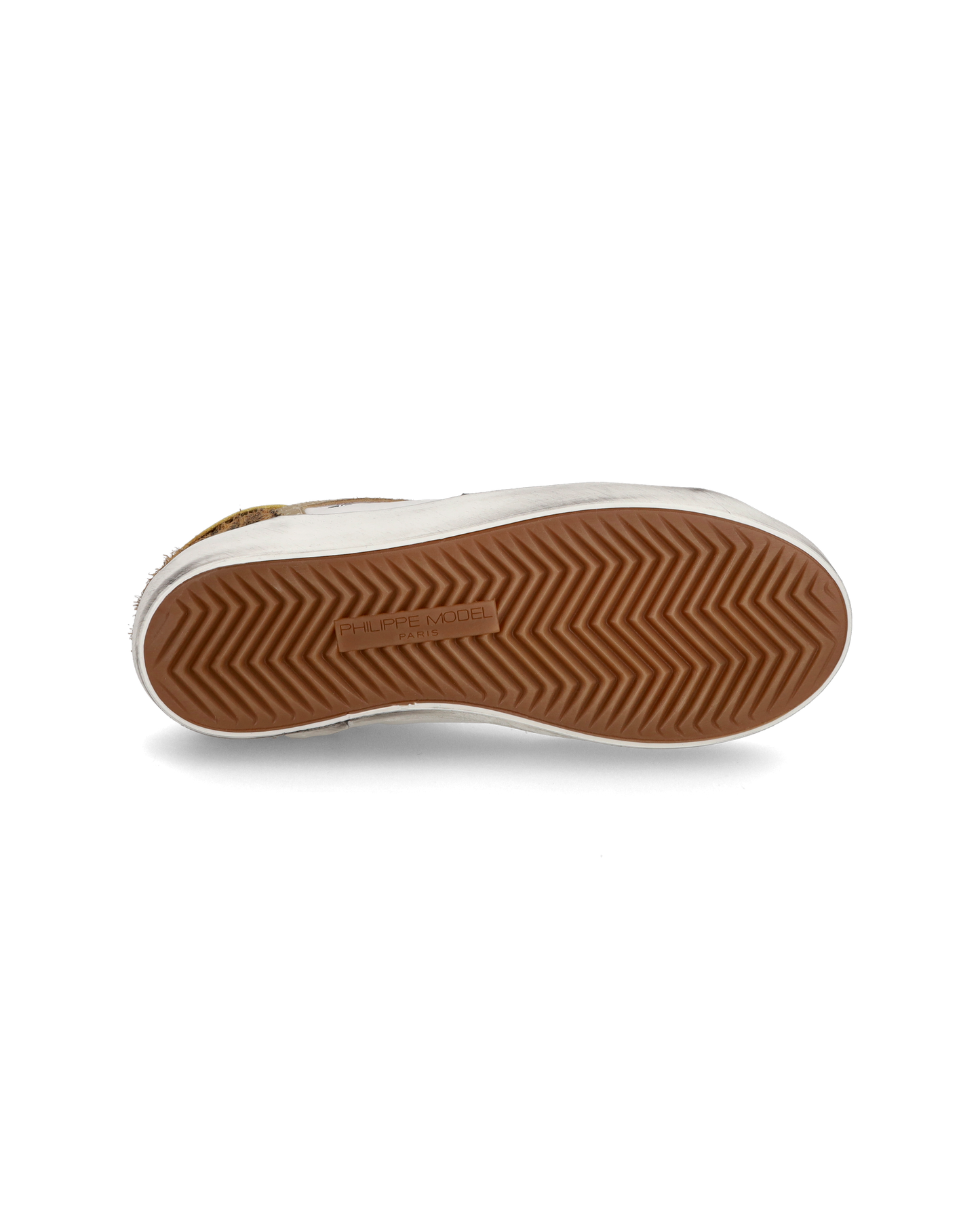 Sneakers basse Paris da Bambino in pelle, Bianco Cognac