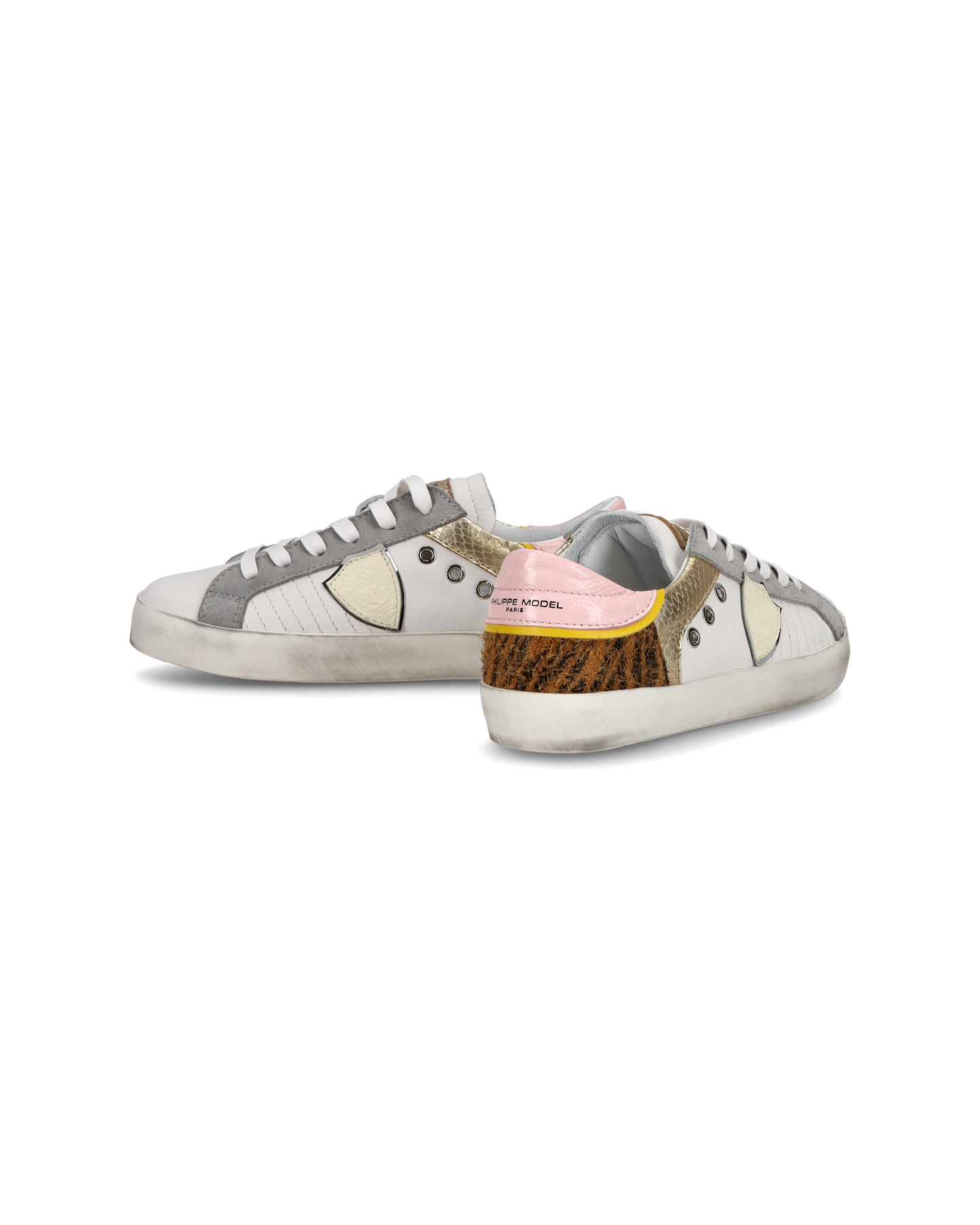 Sneakers basse Paris da Bambino in pelle, Bianco Cognac