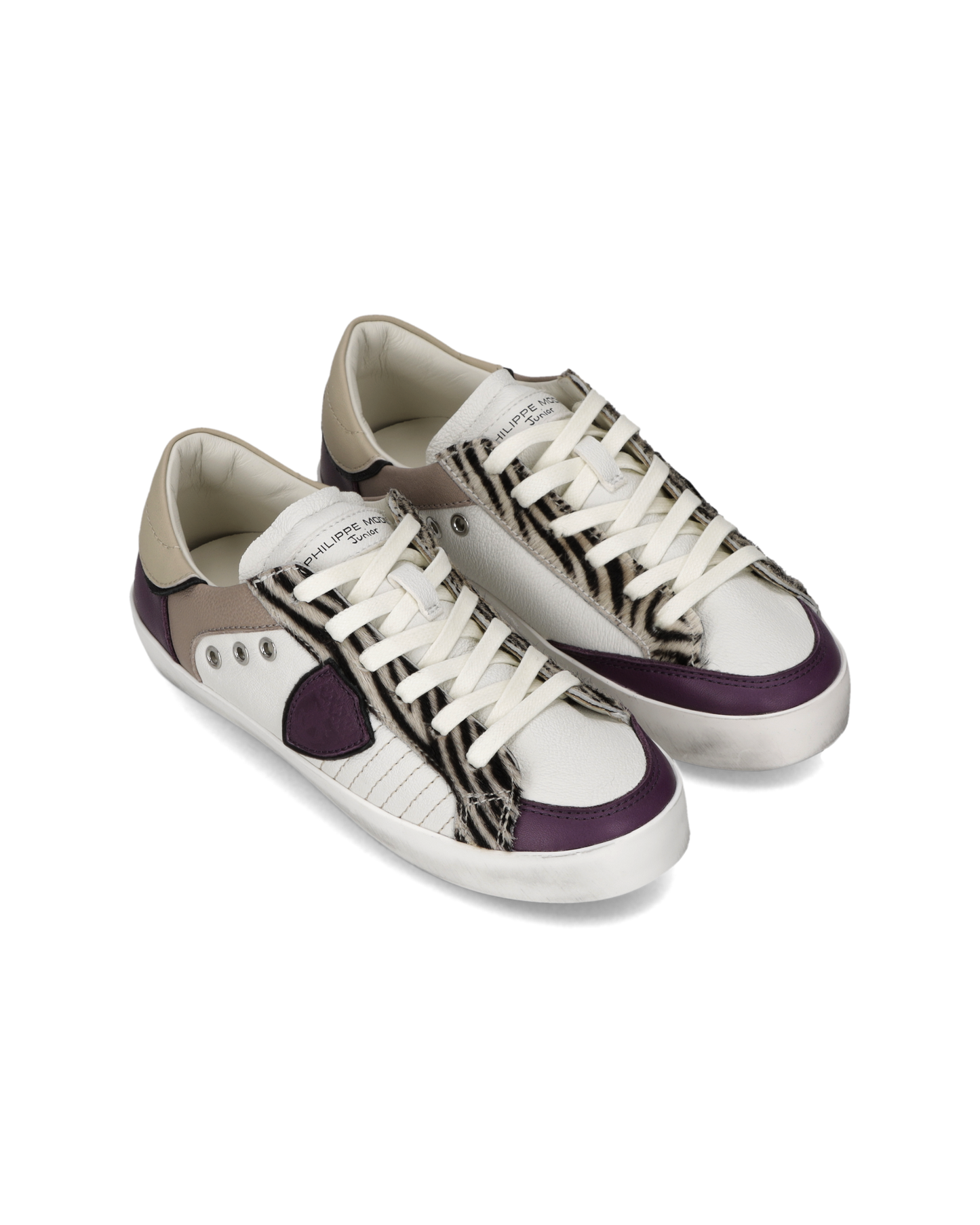 Sneaker Prsx Kids, Bianco Viola