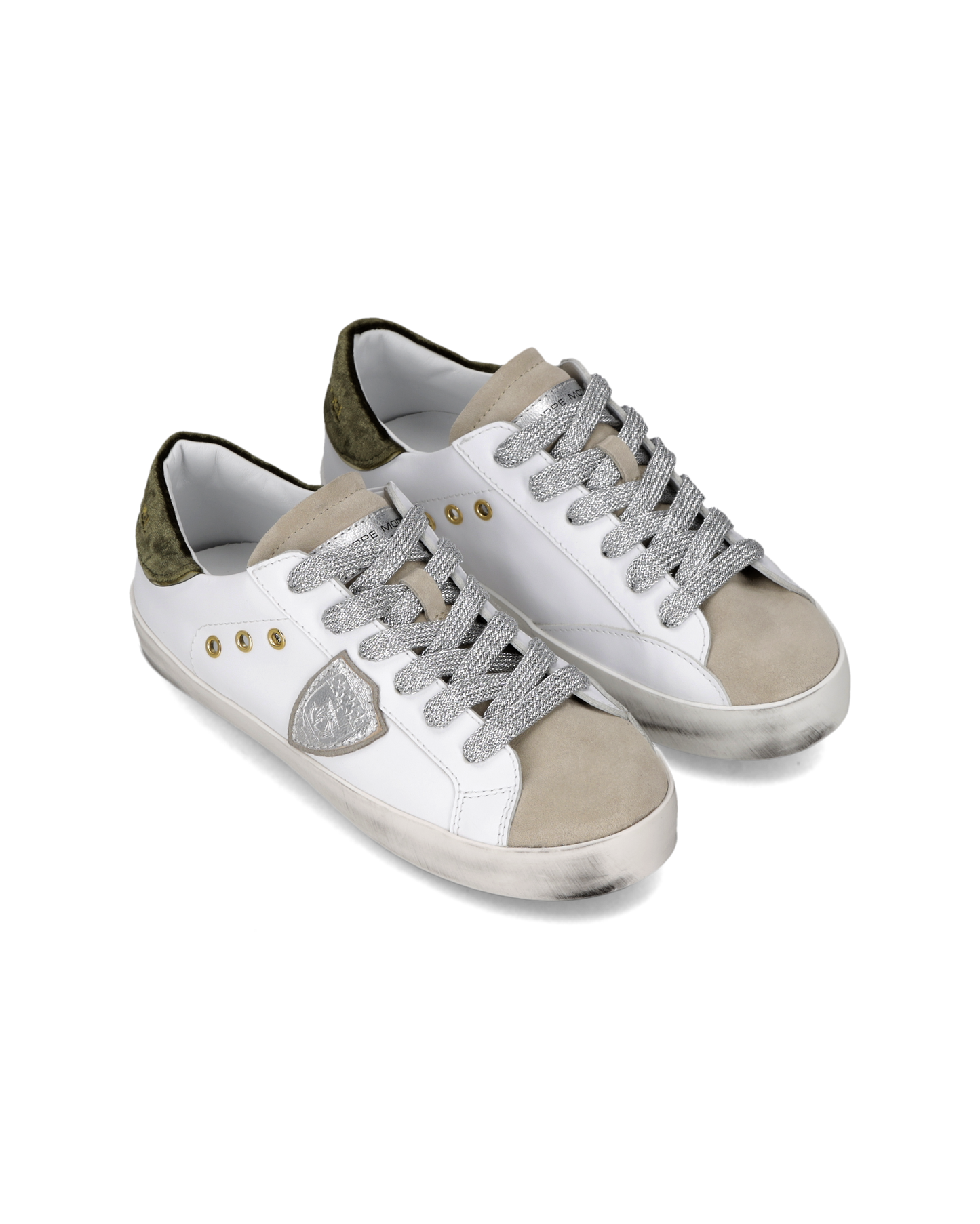 Sneaker Prsx Kids, Bianco Verde Militare