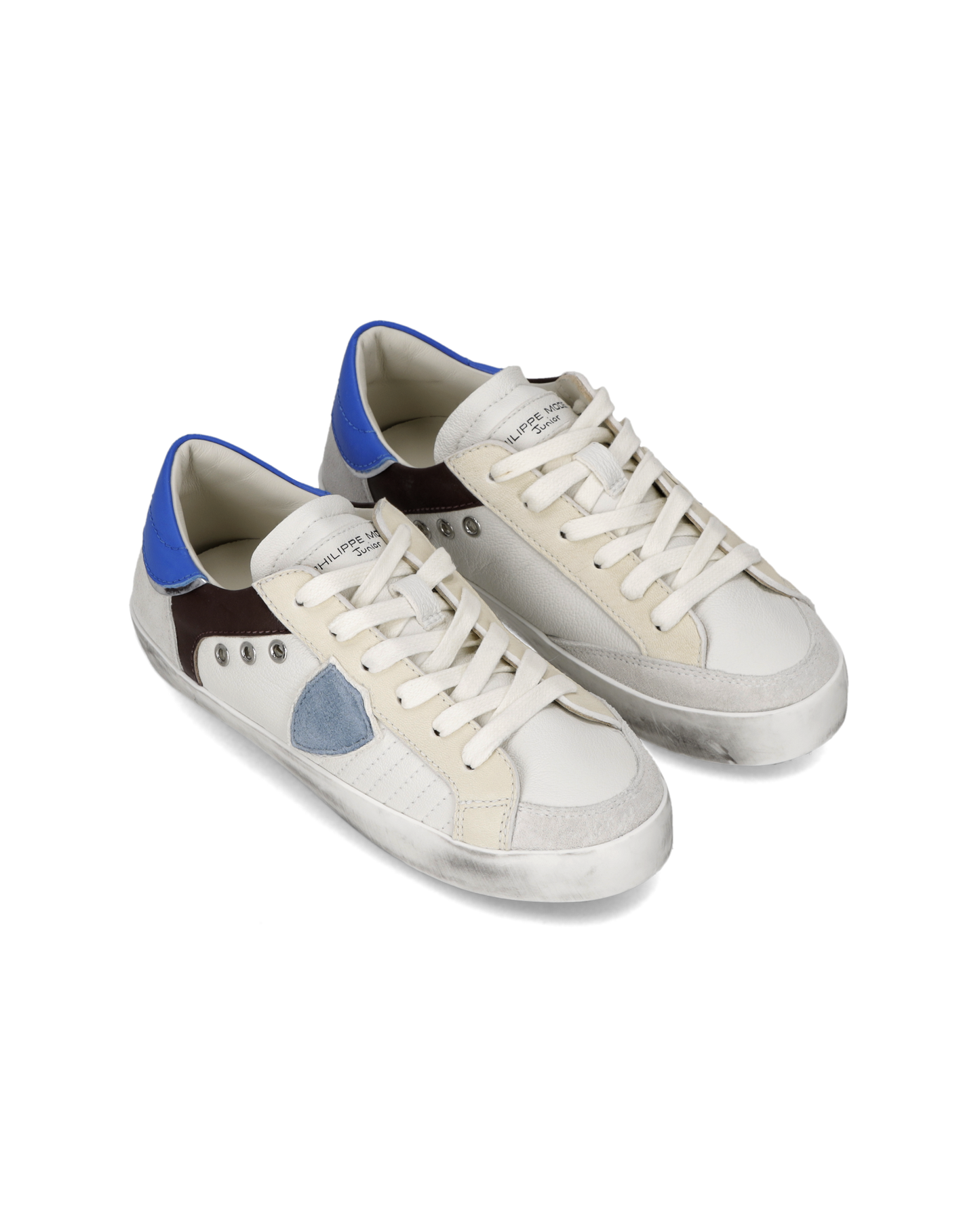 Sneaker Prsx Kids, Bianco Blu Grigio