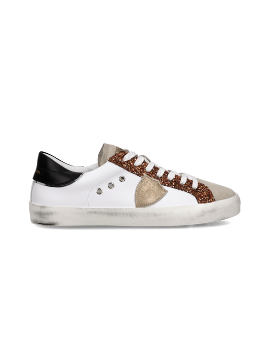 Sneaker Prsx Junior, Bianco Cognac 