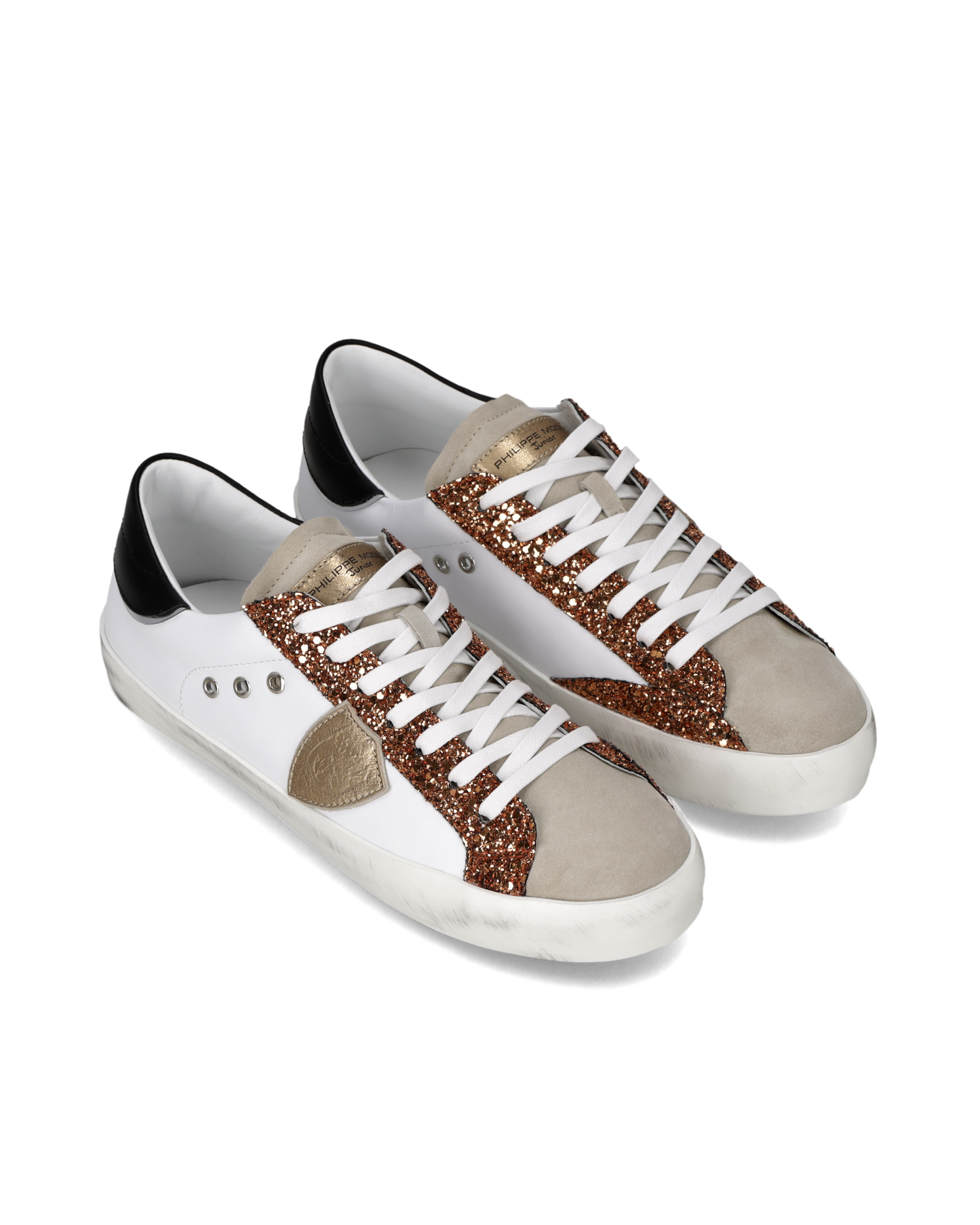 Sneaker Prsx Junior, Bianco Cognac 