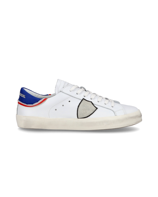 Sneakers basse Paris da Bambino in pelle, Bianco Blu