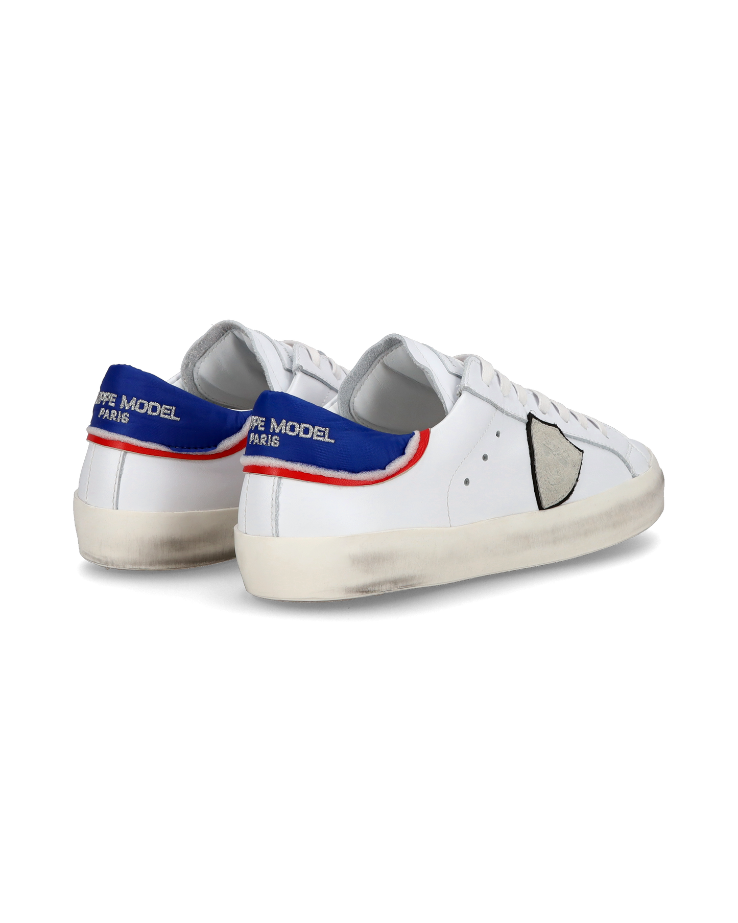 Sneakers basse Paris da Bambino in pelle, Bianco Blu