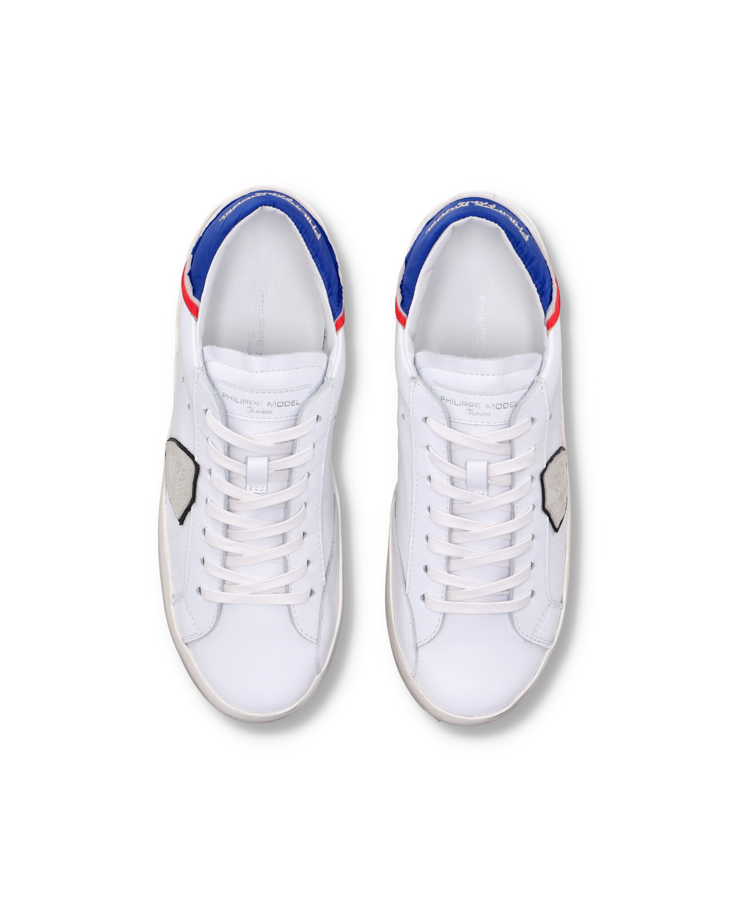 Sneakers basse Paris da Bambino in pelle, Bianco Blu