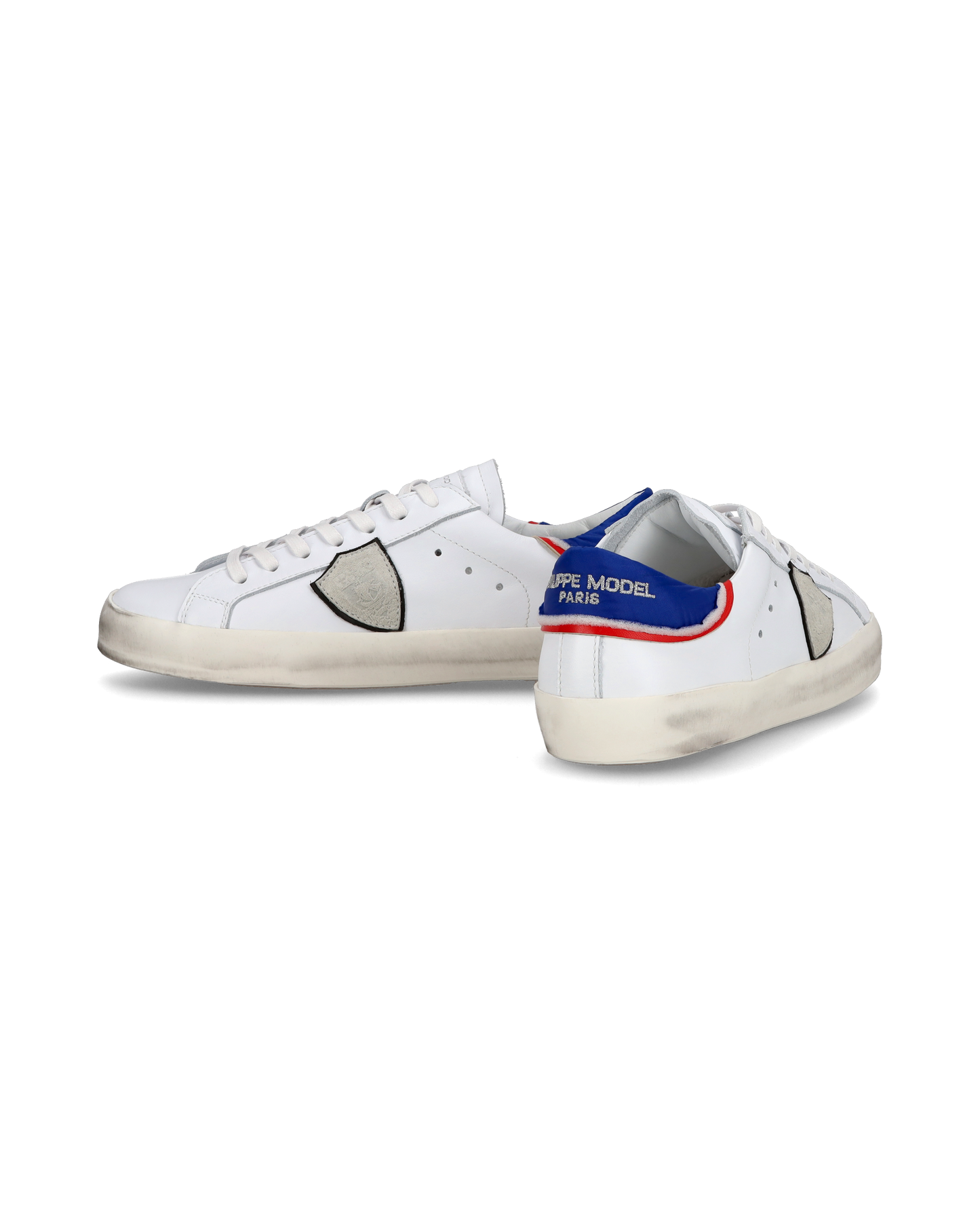 Sneakers basse Paris da Bambino in pelle, Bianco Blu