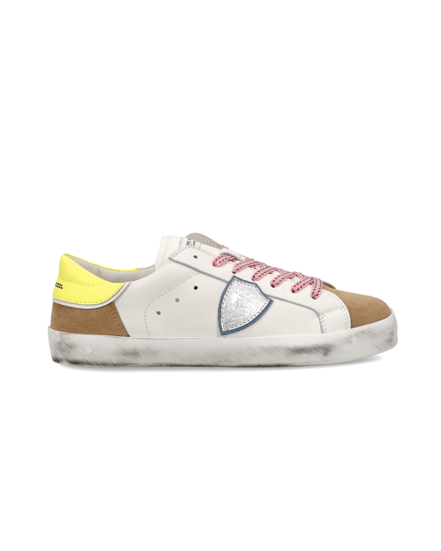 Sneaker Prsx Junior, Weiß Cognac Neongelb