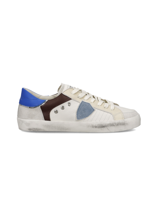 Sneaker Prsx Junior, Bianco Blu Girigio